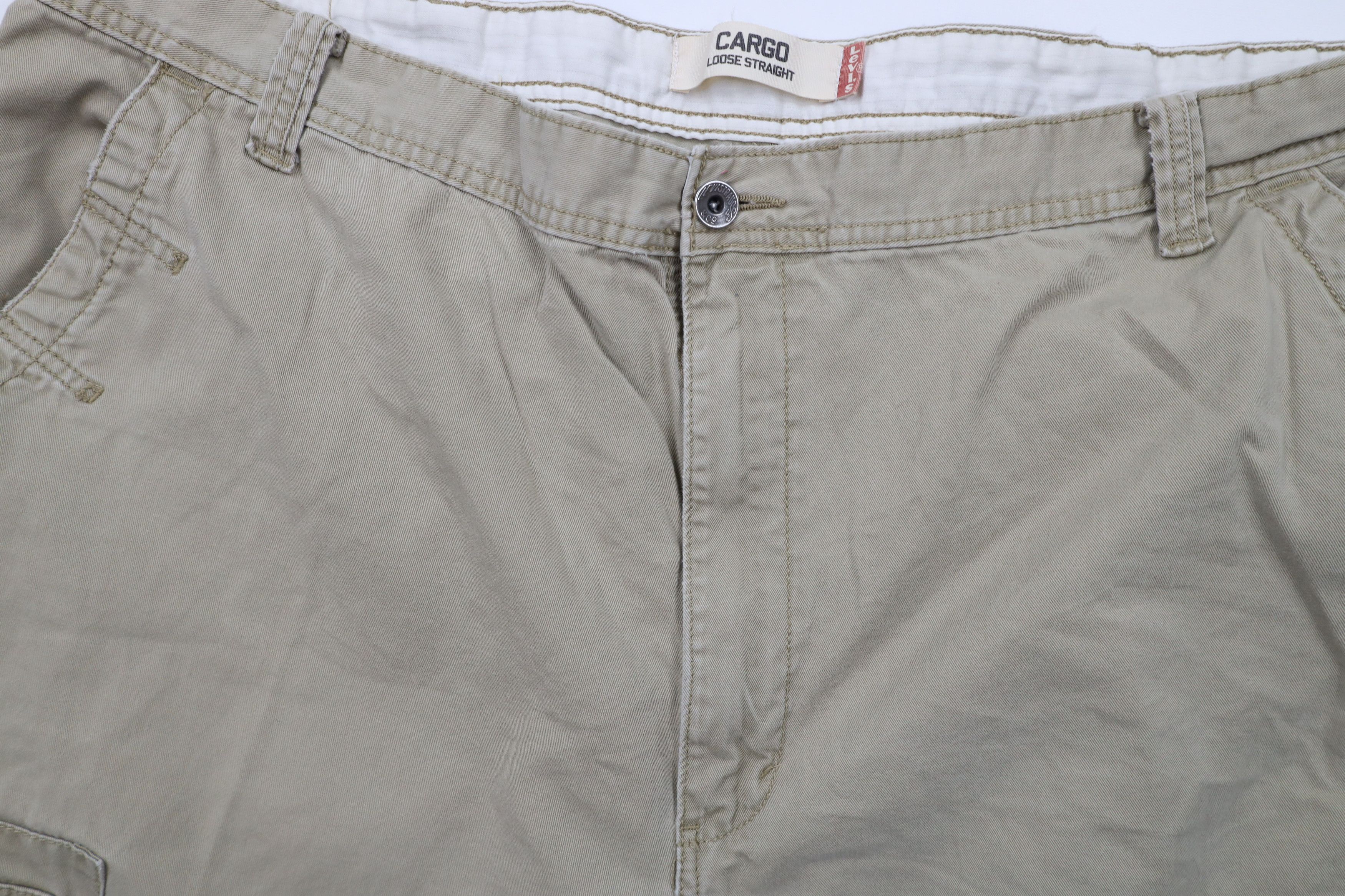 Levi's × Vintage Vintage Y2K Levis Loose Straight Wide Leg Cargo Pants Beige Size US 44 / EU 60 - 7 Thumbnail
