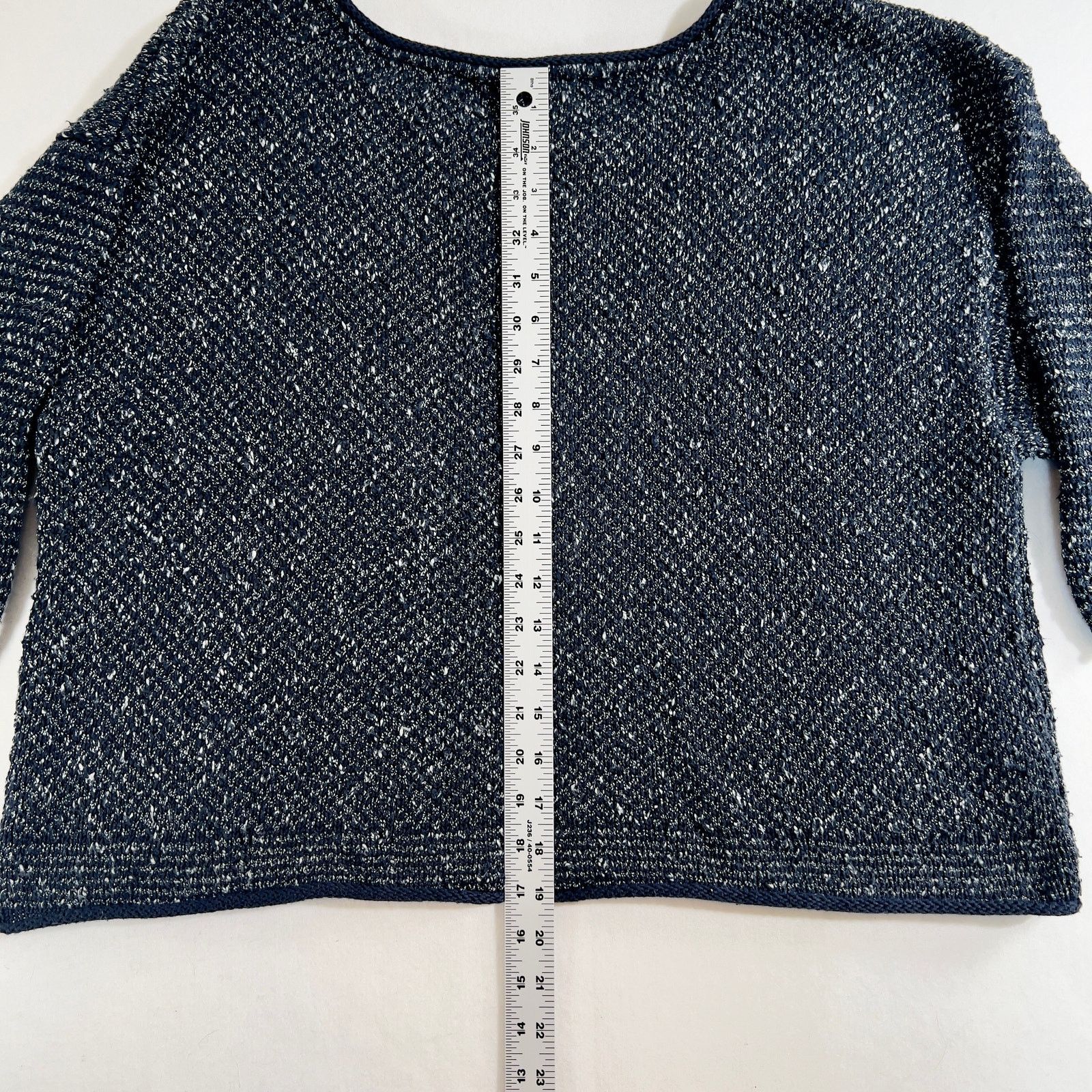 Free People Jewel Neck Knit Sweater Free People Woman L Blue 3/4 Sleeve Size L / US 10 / IT 46 - 8 Thumbnail