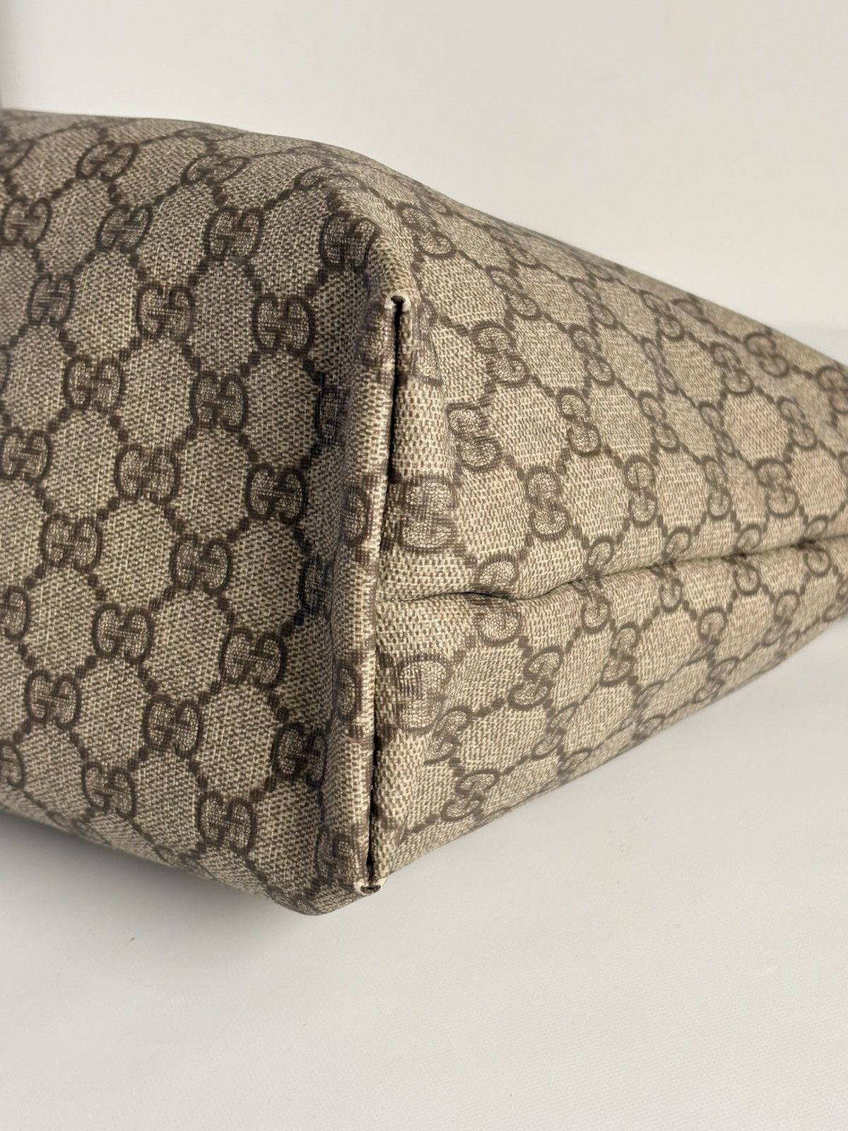 Gucci Gucci Supreme GG Monogram Large Tote Bag PVC Canvas White Size ONE SIZE - 14 Thumbnail