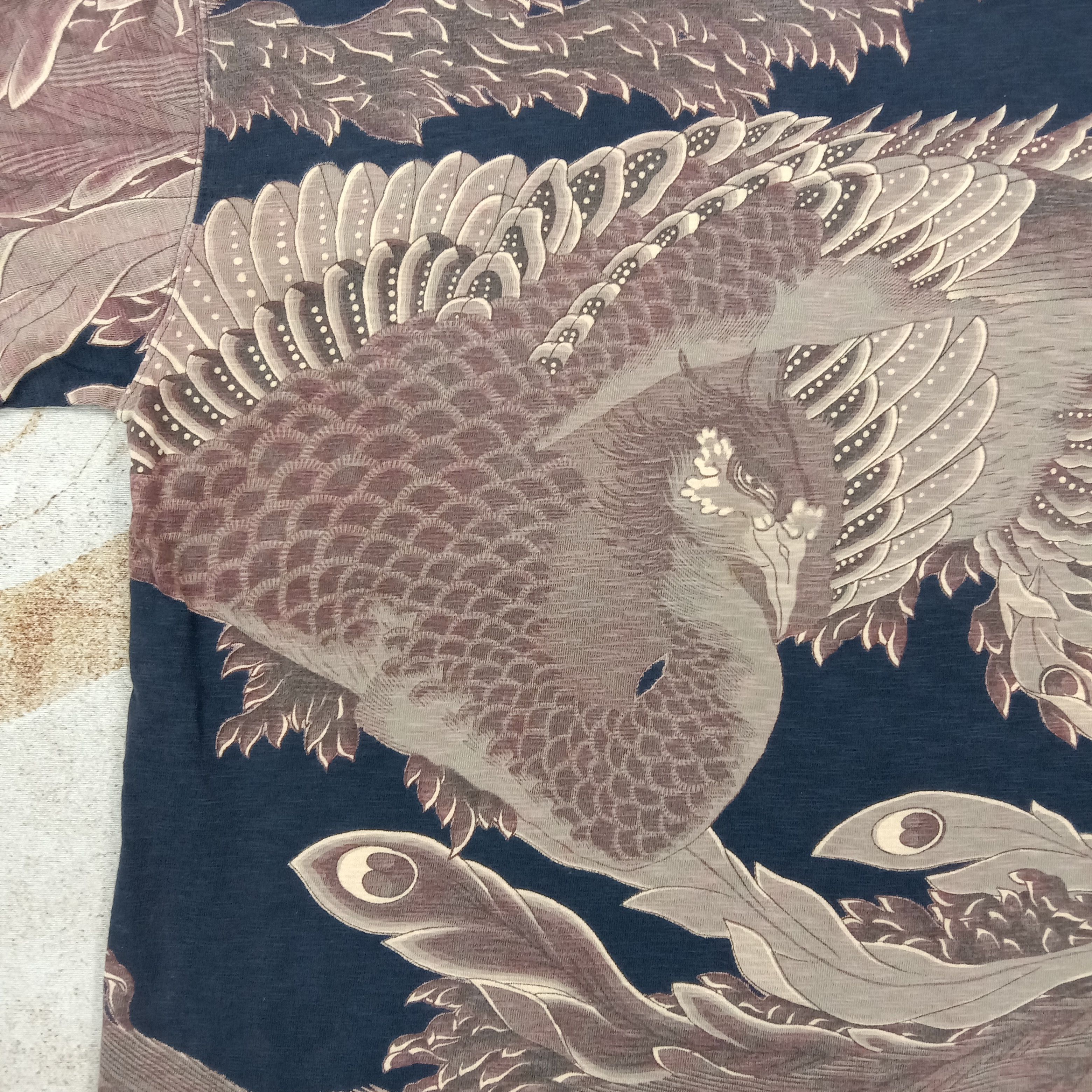 Japanese Brand RYUZAKURA Phoenix Design Sukajan Tshirt C276N25 Size US L / EU 52-54 / 3 - 5 Thumbnail