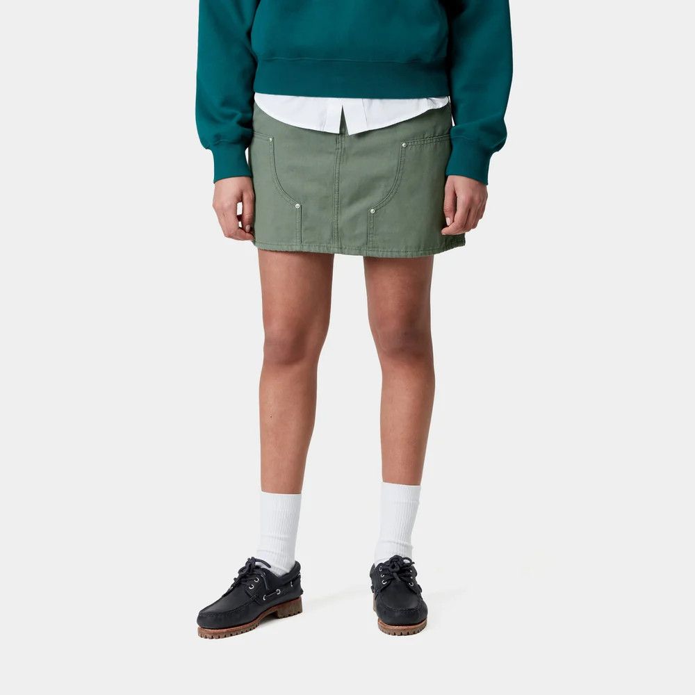 Carhartt Wip Maeve Double Knee Skirt in Park (stone washed) Size 29" - 4 Thumbnail