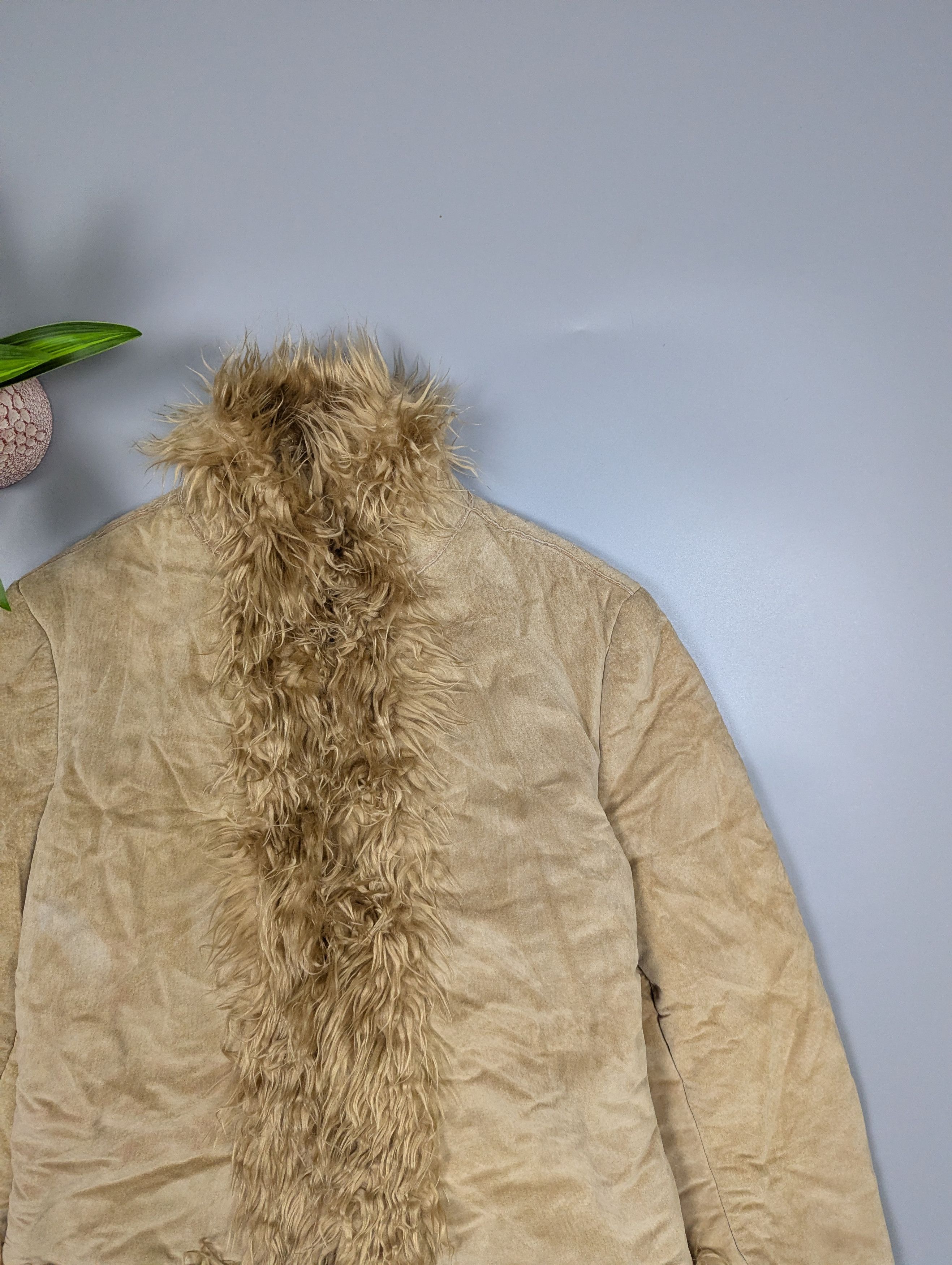 Vintage VTG Y2K Penny Lane Leather Fur Trim Coat Women’s Jacket Size M / US 6-8 / IT 42-44 - 4 Thumbnail