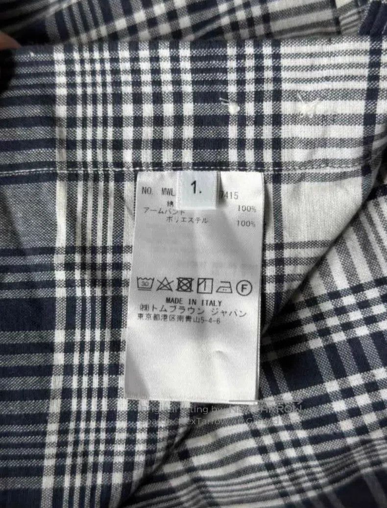 Thom Browne Thom Browne Blue plaid shirt Size US S / EU 44-46 / 1 - 5 Thumbnail