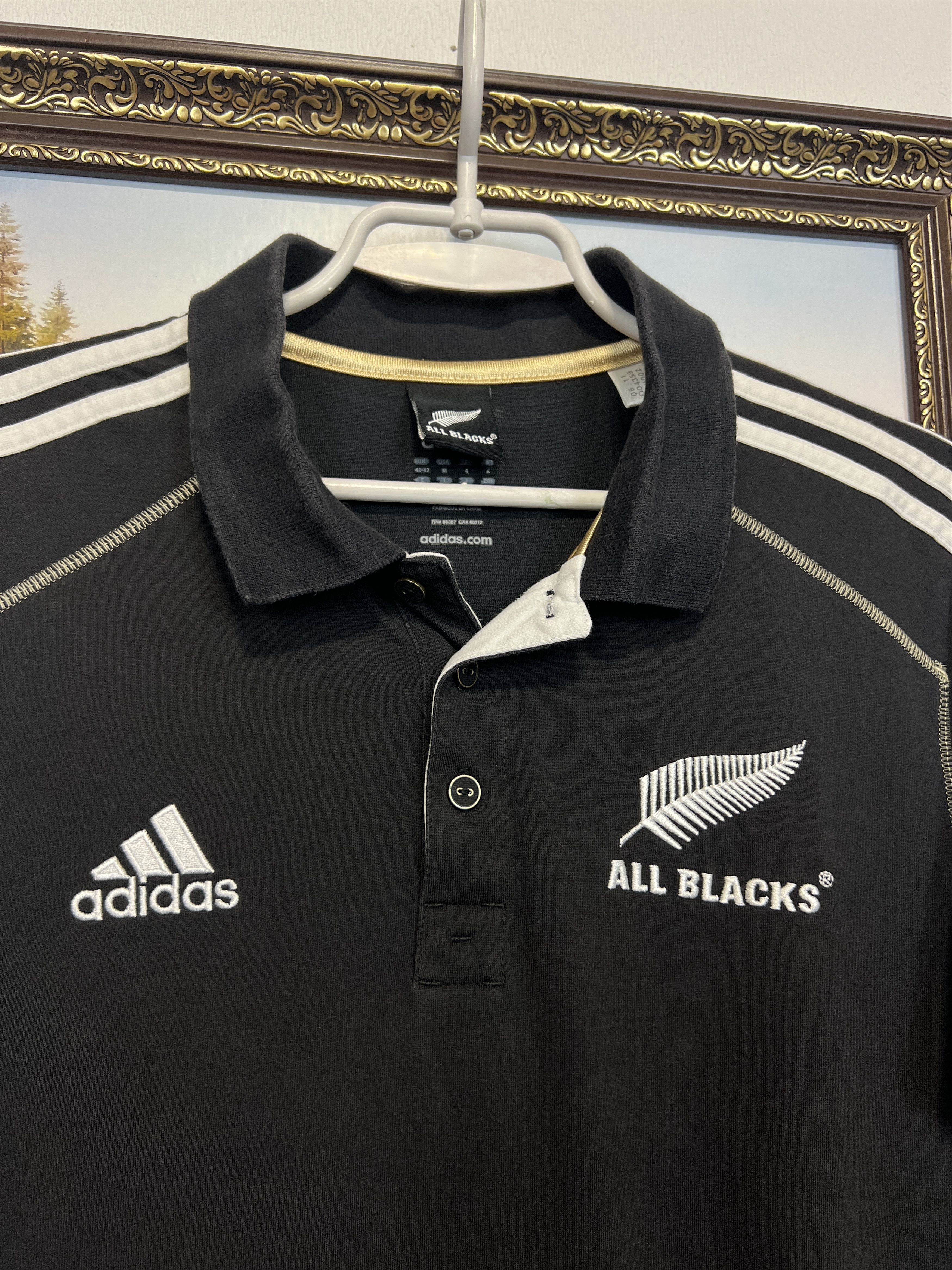 Adidas Vintage All Blacks New Zealand Rugby Union Jersey Polo Shirt Size US M / EU 48-50 / 2 - 3 Thumbnail