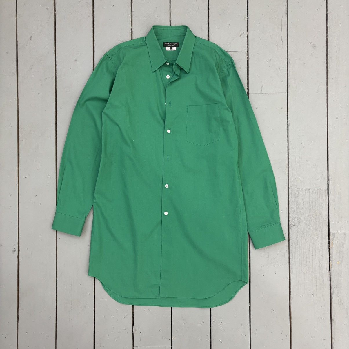 Comme des Garcons Homme Plus Green Long Button Up Size US S / EU 44-46 / 1 - 1 Thumbnail