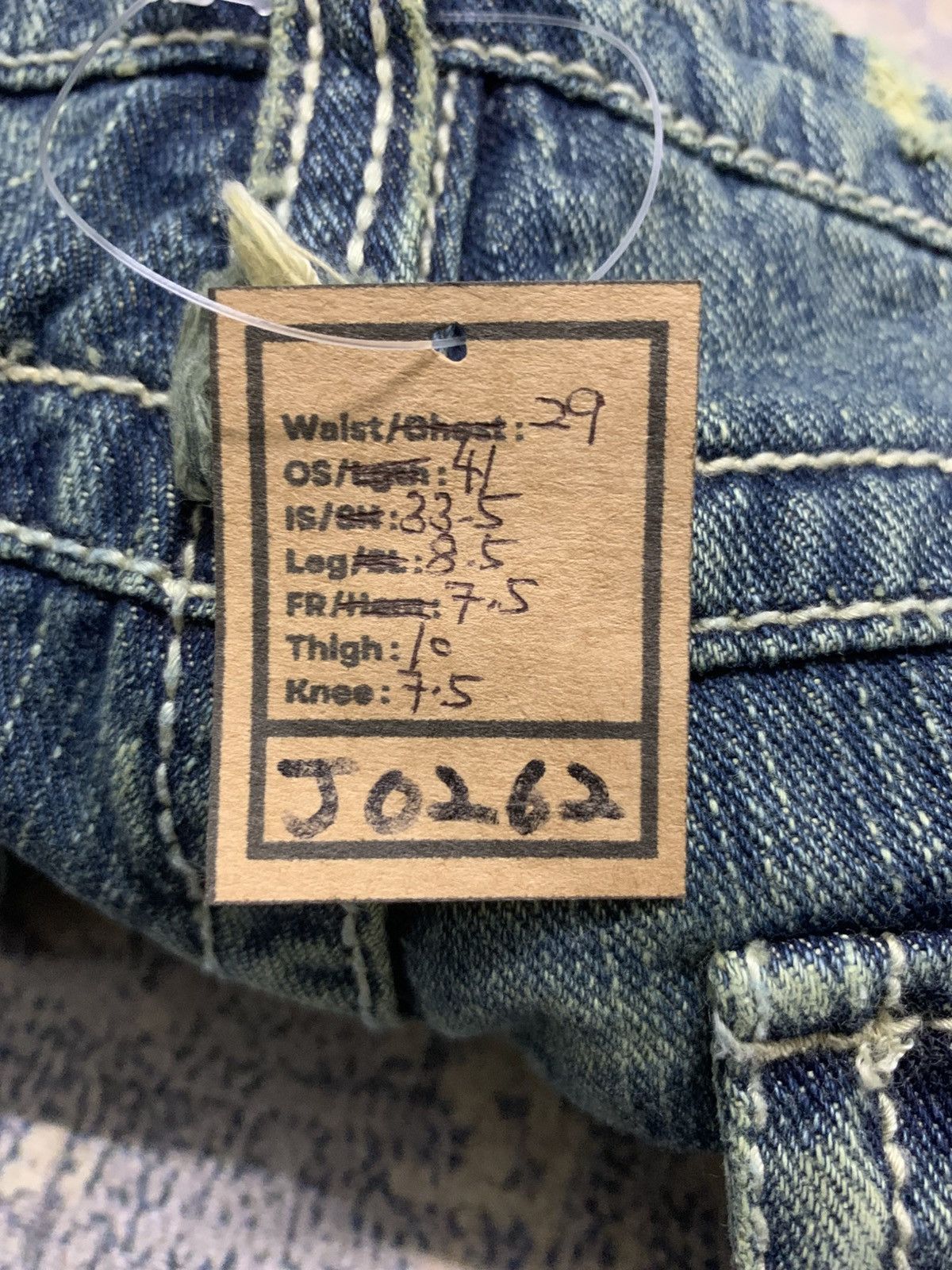 Japanese Brand Spiga Y2K Distressed Bootcut Jeans Vintage Low Rise Denim Size US 29 - 13 Thumbnail