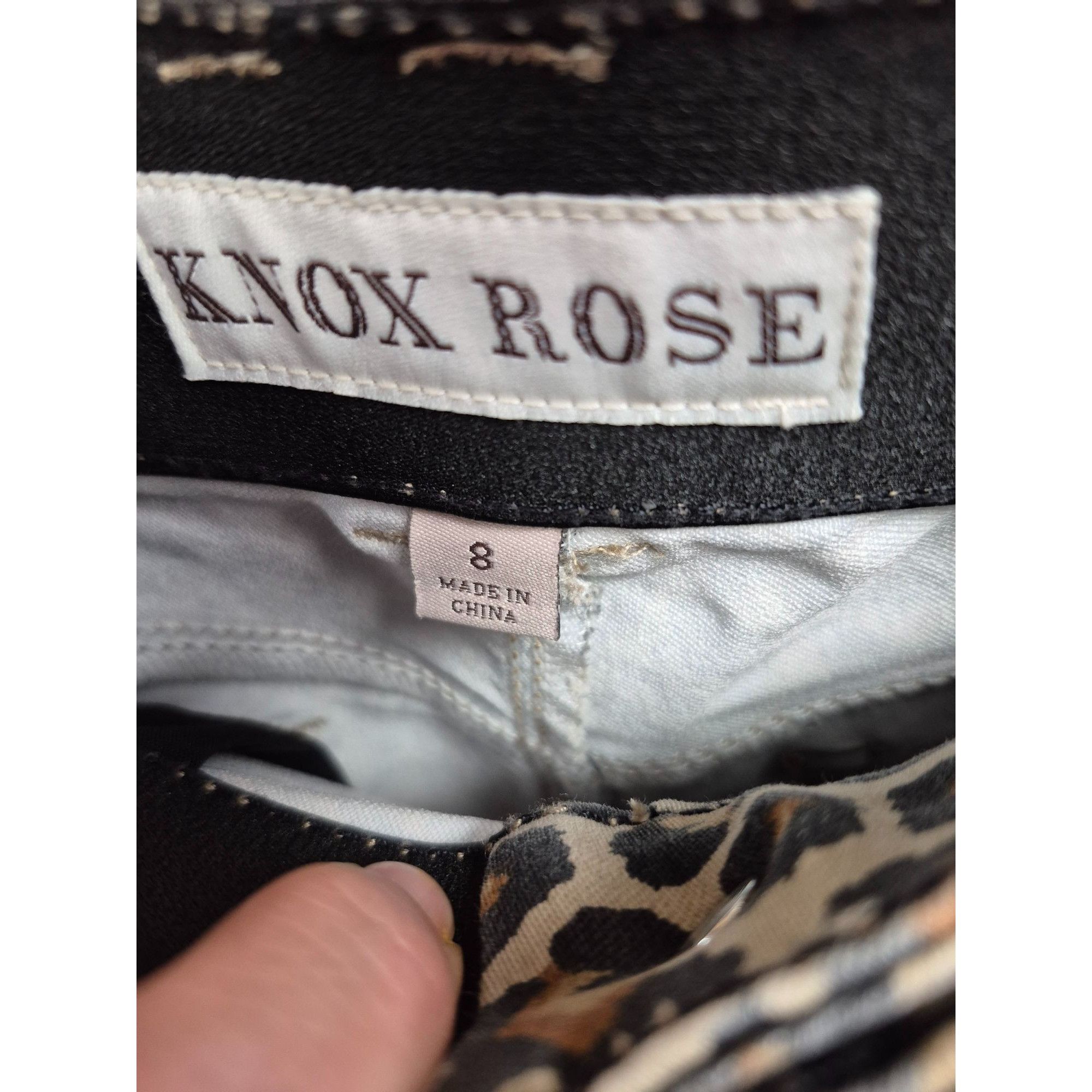 Other Knox Rose Womens Leopard Print Ankle Skinny Pants Size 8 Com Size 30" / US 8 / IT 44 - 12 Thumbnail