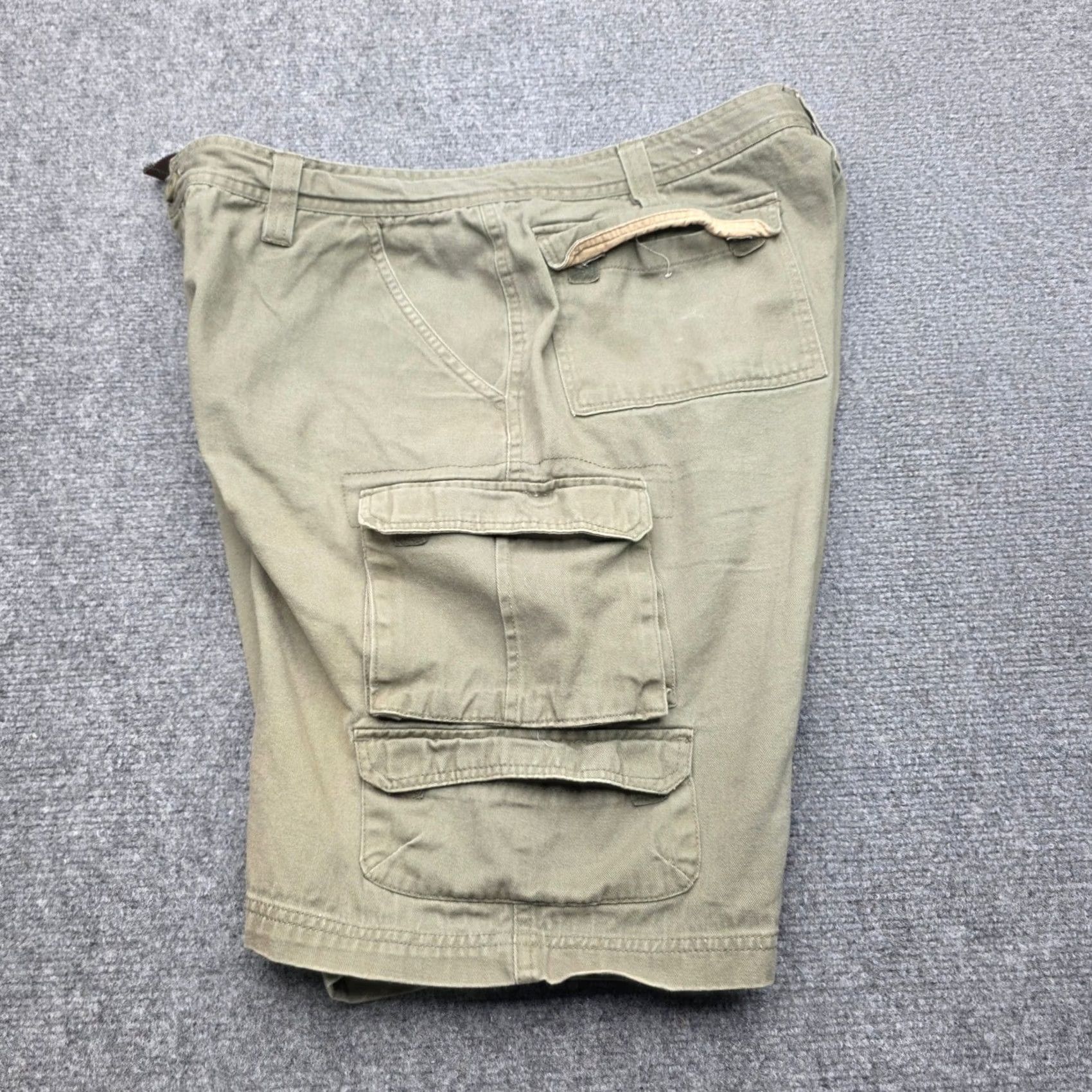 Vintage Rugged Wear Mens Cargo Shorts Size 36 Green Cotton Utility Work Size US 36 / EU 52 - 7 Thumbnail