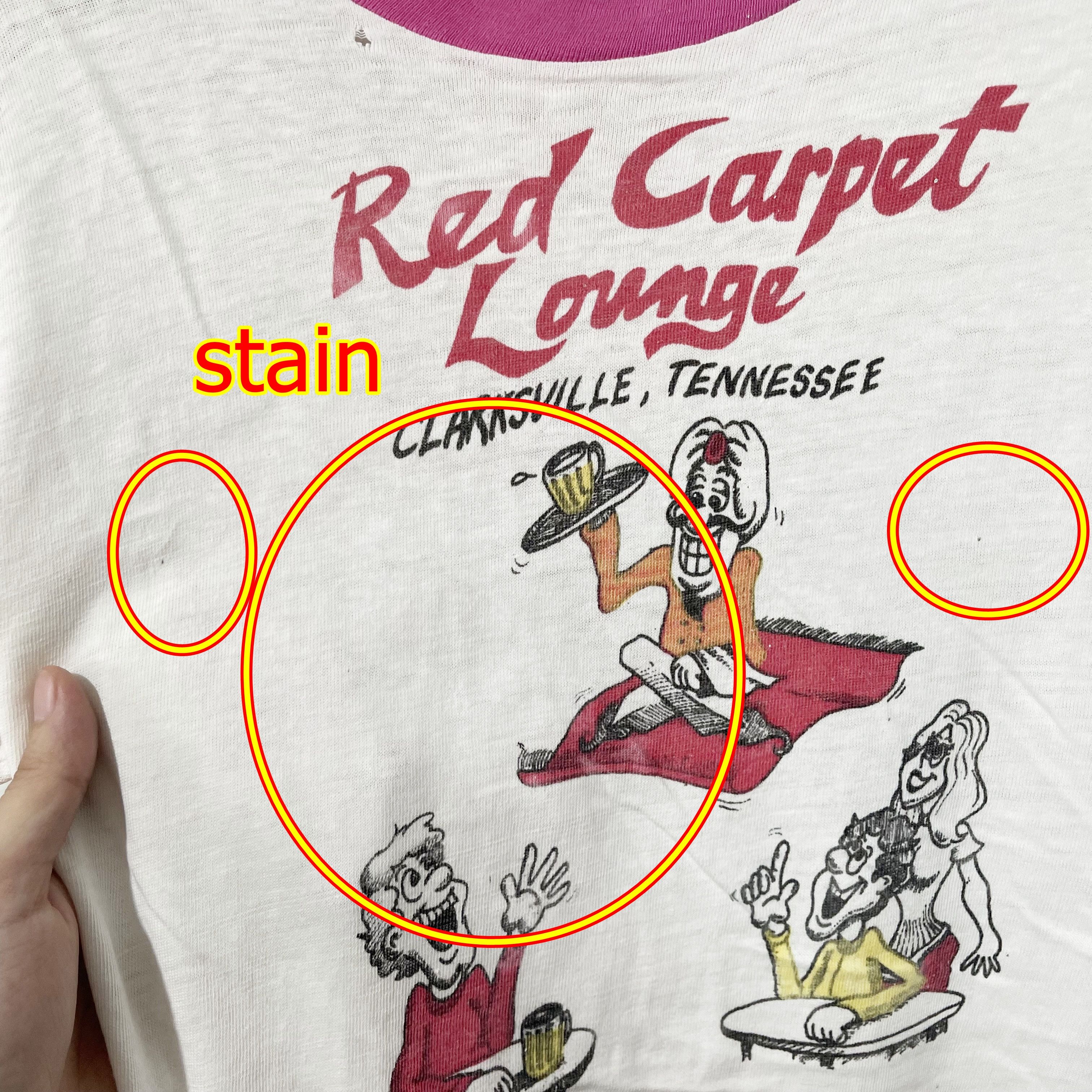 Vintage Vintage 80s Red Carpet Lounge Ringer T-Shirt Size US XS / EU 42 / 0 - 9 Thumbnail