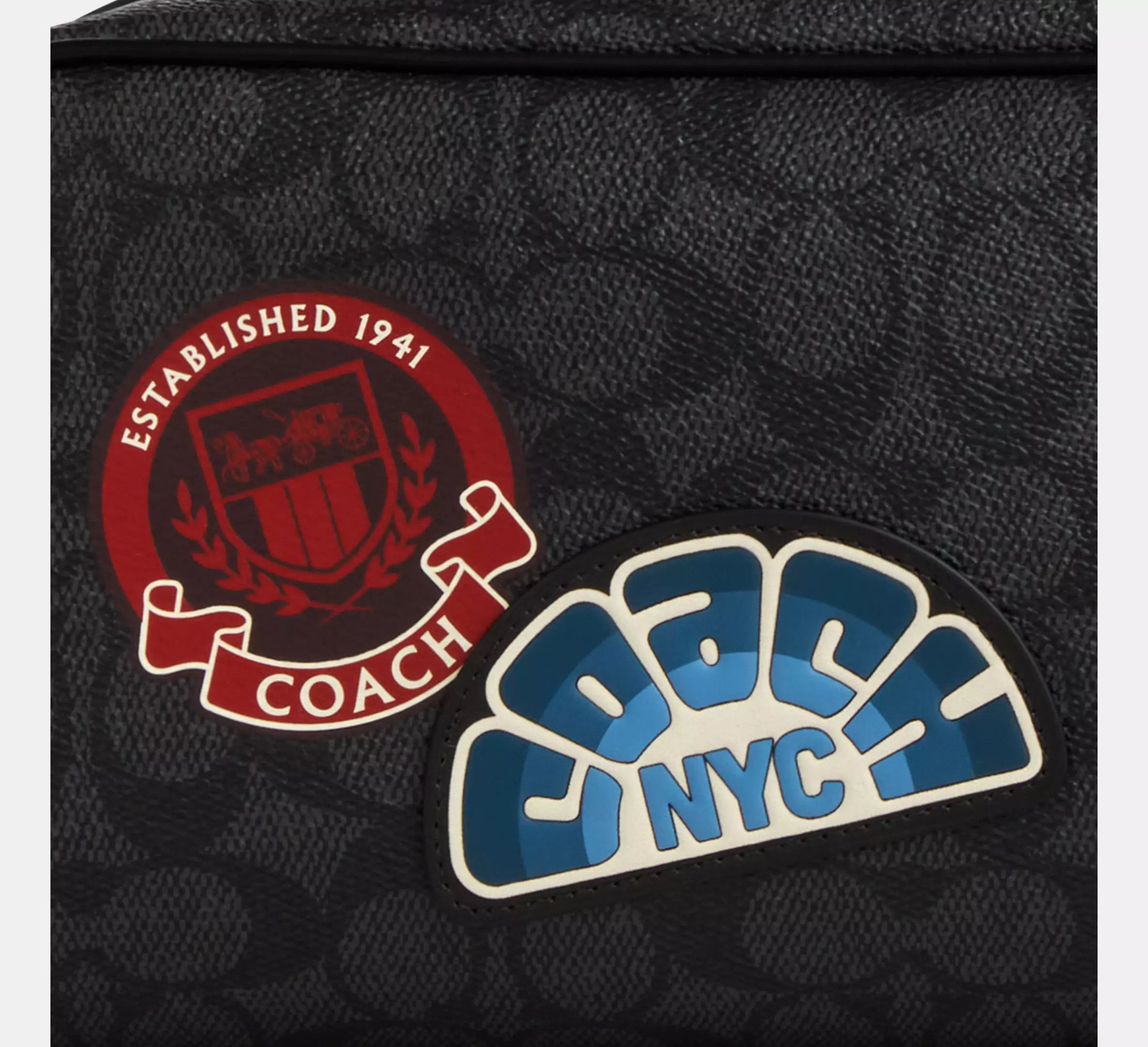 Coach Large Travel Kit In Signature Canvas With Patches CY904 Size ONE SIZE - 9 Thumbnail