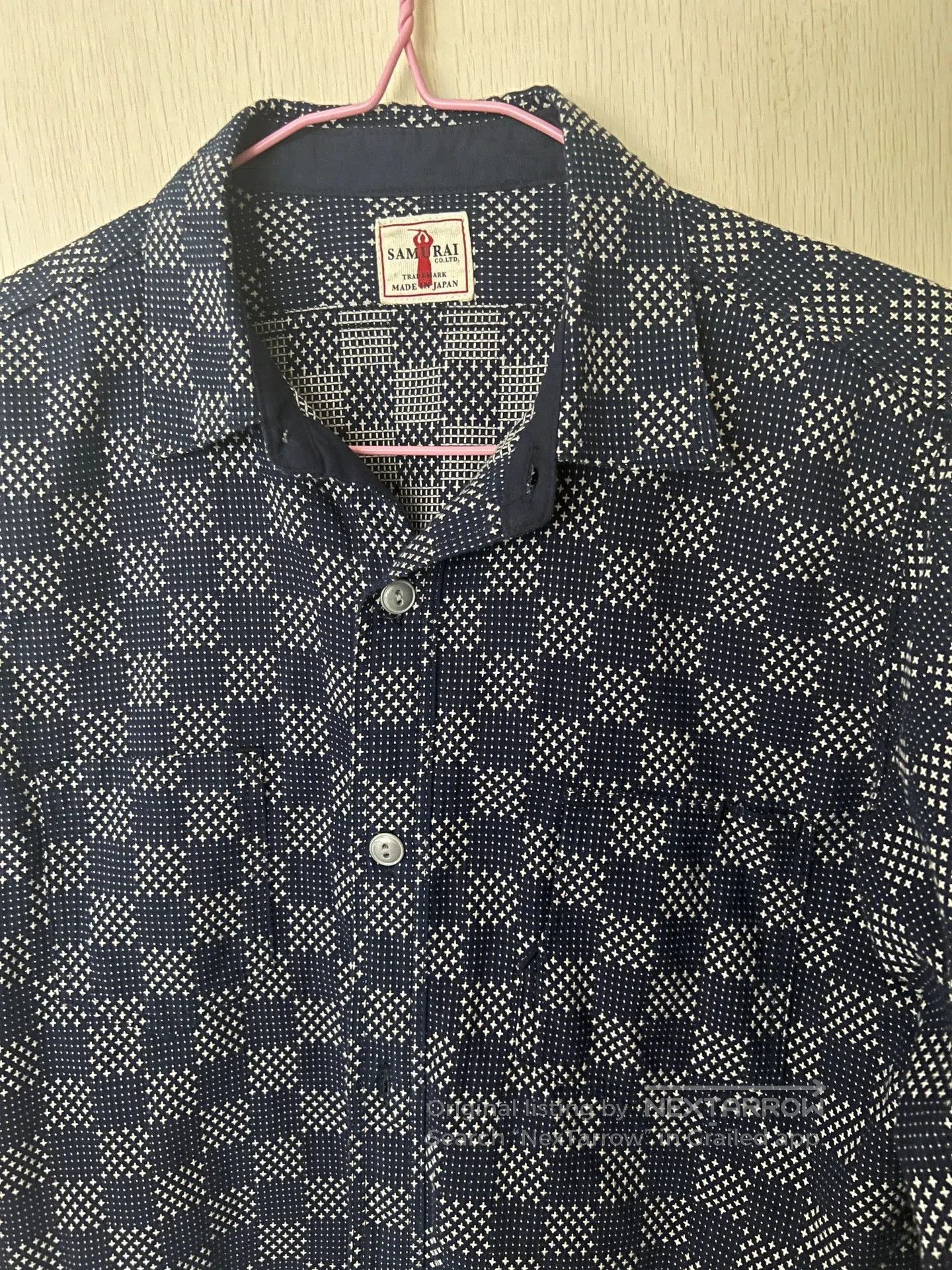 Samurai Jeans Samurai Jeans Indigo Sashiko Short Sleeve Shirt. Size US M / EU 48-50 / 2 - 2 Thumbnail