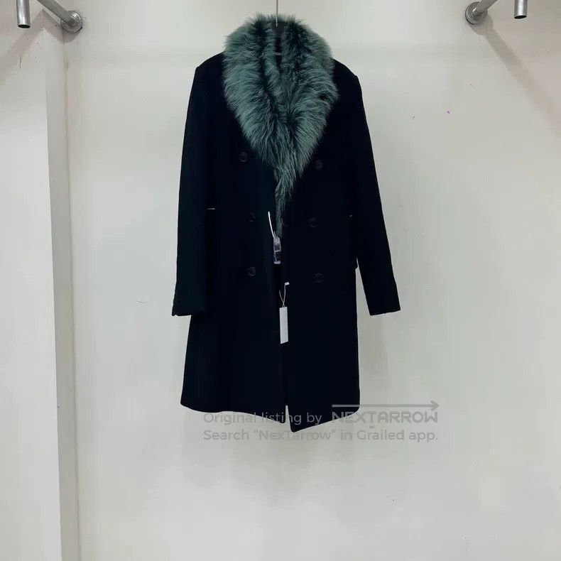 Dior Dior Black fur collar wool down coat Size US S / EU 44-46 / 1 - 1 Thumbnail