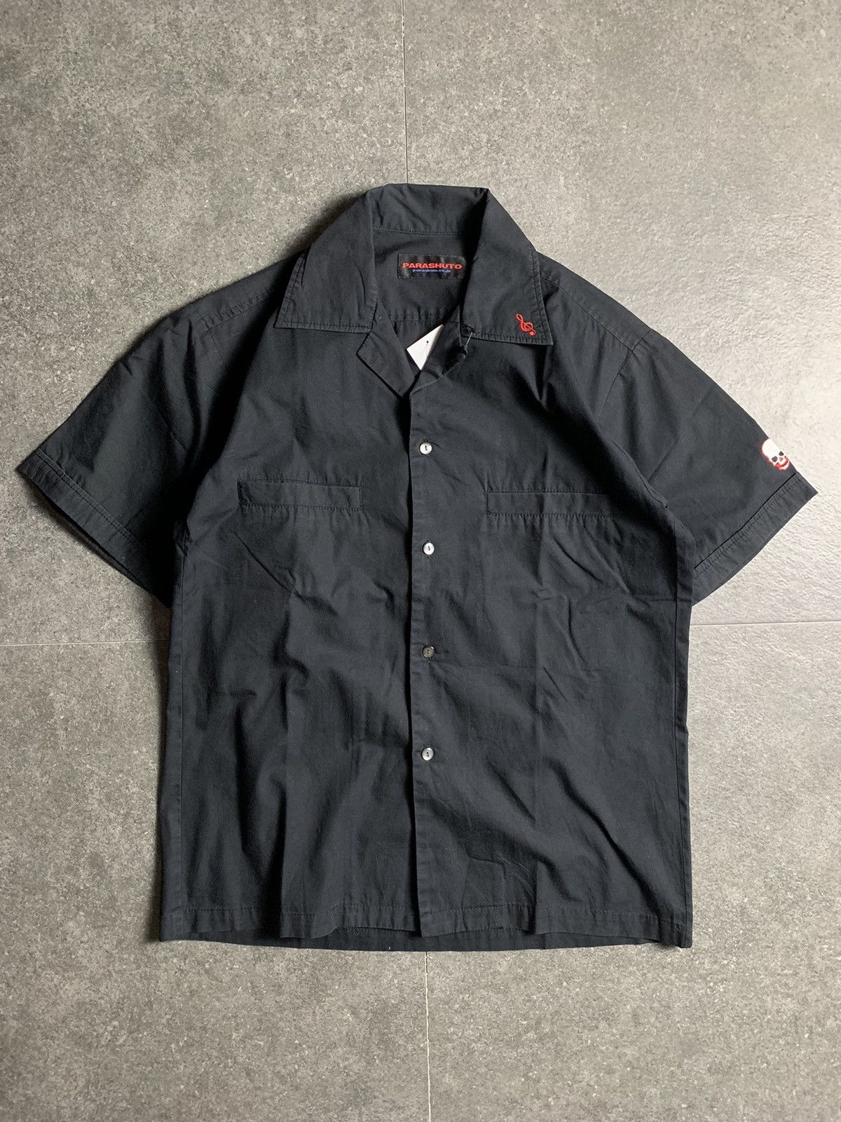Hysteric Glamour × Japanese Brand × Seditionaries 2000s Parashuto Skull Cuban Collar Shirt Size US M / EU 48-50 / 2 - 2 Thumbnail