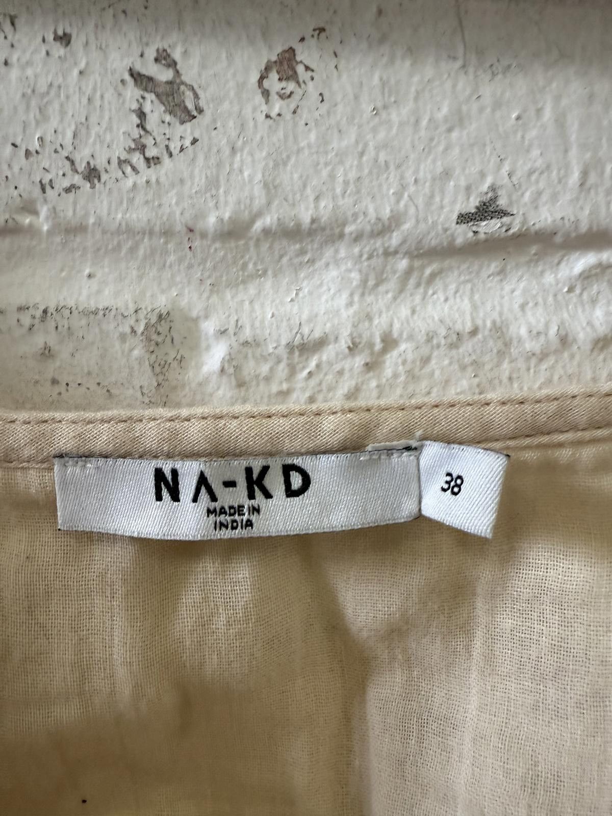 Designer NA-KD Beige Lightweight Women's Blouse Size 38 Size L / US 10 / IT 46 - 2 Thumbnail