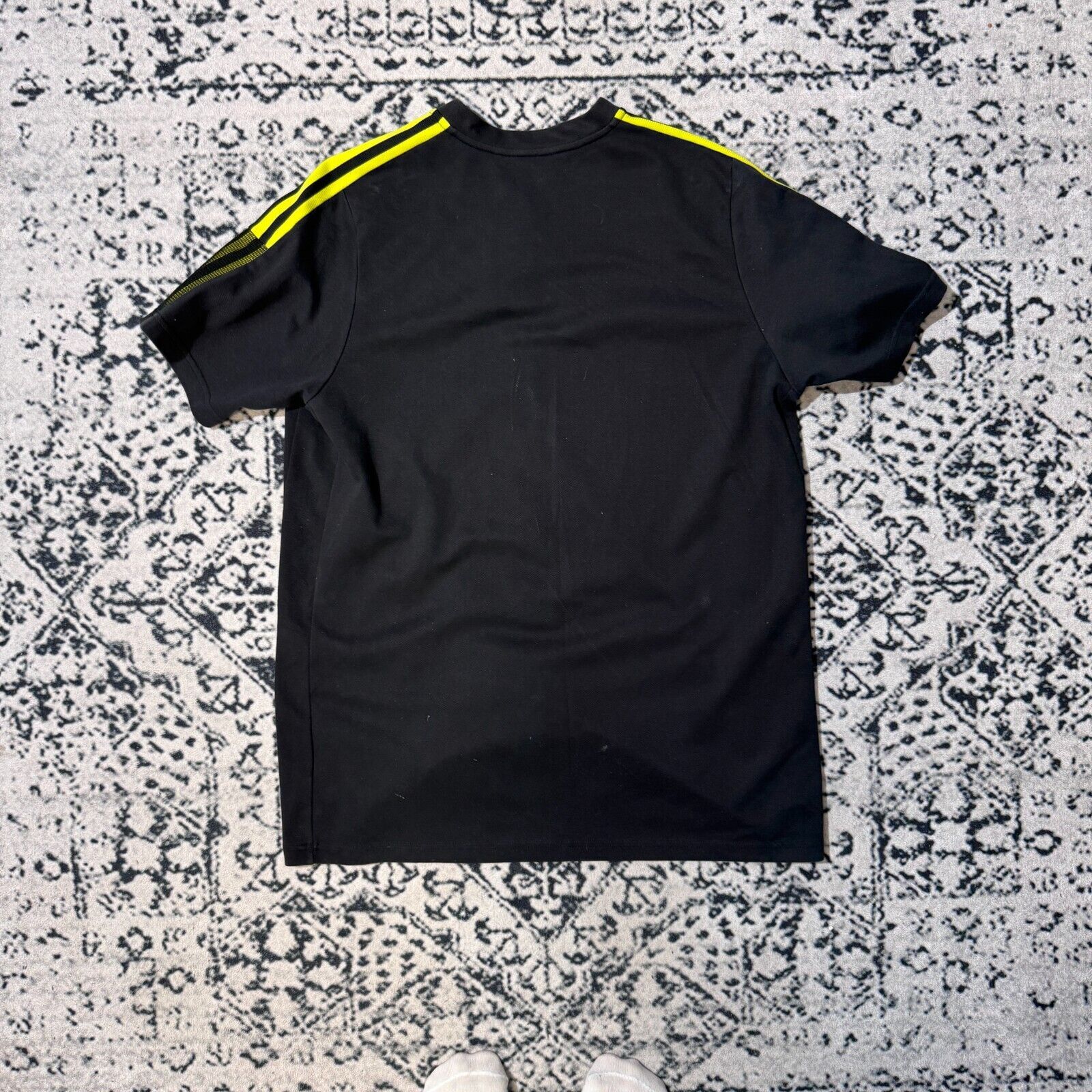 Adidas × Vintage Vintage Adidas Black Polyester Jersey T-Shirt Size L Spelout Size US L / EU 52-54 / 3 - 8 Thumbnail