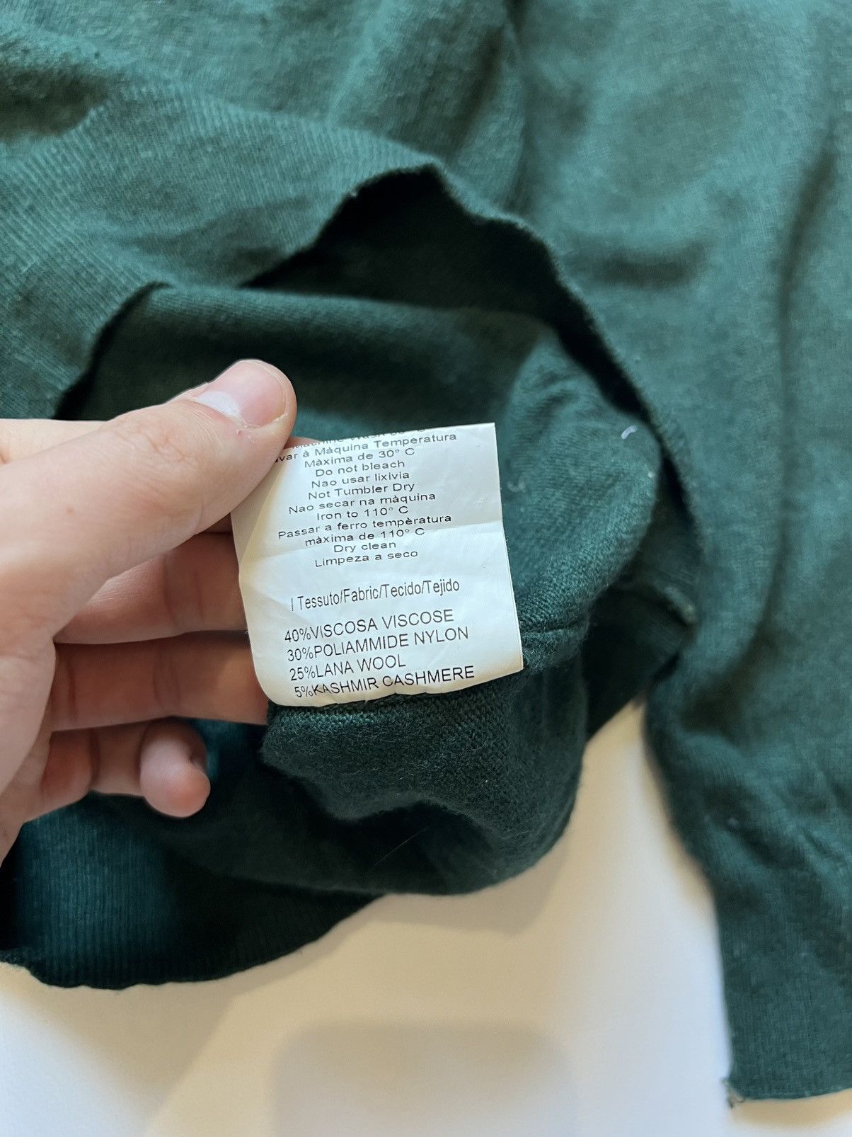 Balmain Pierre Balmain Green Sweater Classic Size US XXL / EU 58 / 5 - 4 Thumbnail