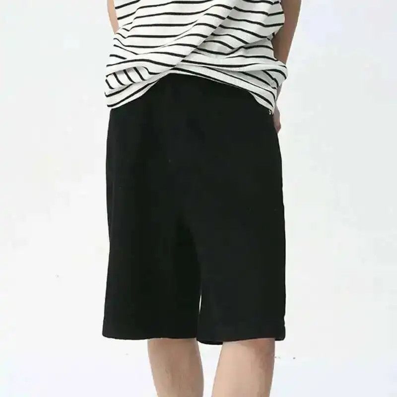 Japanese Brand Black Wide Leg Baggy Shorts Size US 30 / EU 46 - 2 Thumbnail