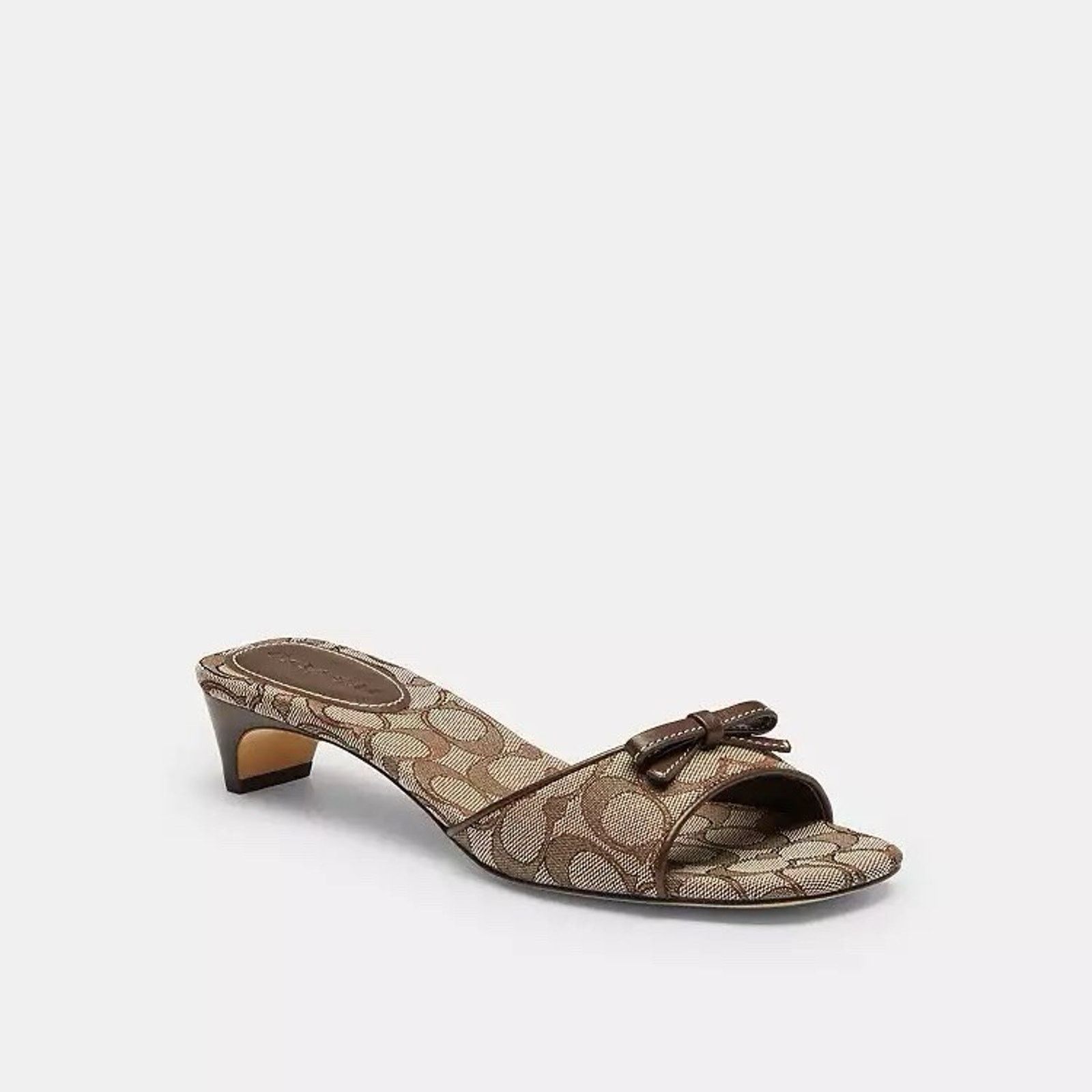 Coach NEW COACH Women Bow Kitten Heel Sandal Oak/Maple CEE09 us 9 Size US 9 / IT 39 - 7 Thumbnail