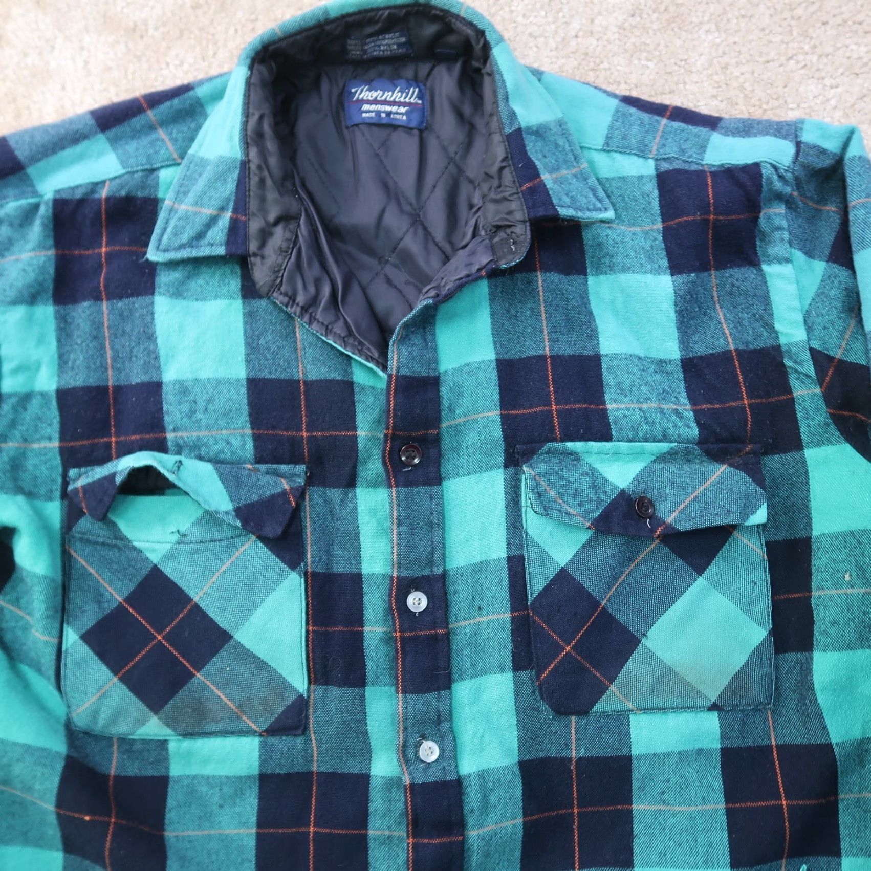 Vintage VINTAGE Thornhill Quilt Lined Flannel Shirt Jacket Men's XL Plaid shacket Size US L / EU 52-54 / 3 - 5 Thumbnail