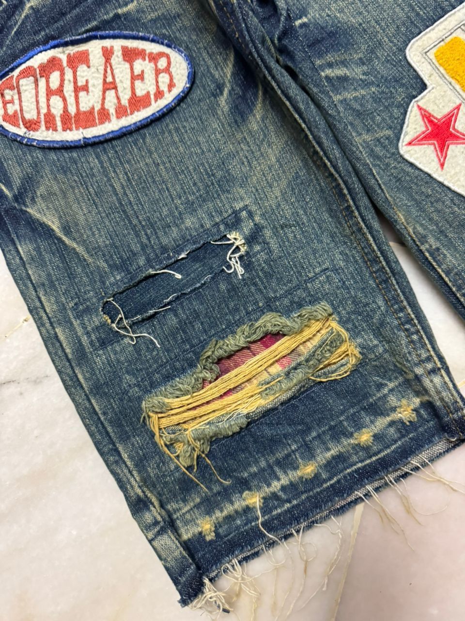 Vintage 💥Insane💥Vintage Japanese Grunge Short ClawMark Distress Size US 30 / EU 46 - 7 Thumbnail