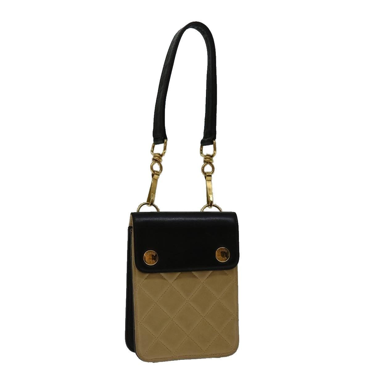 Chanel Chanel Matelasse Handbag Leather Beige CC Size ONE SIZE - 1 Thumbnail