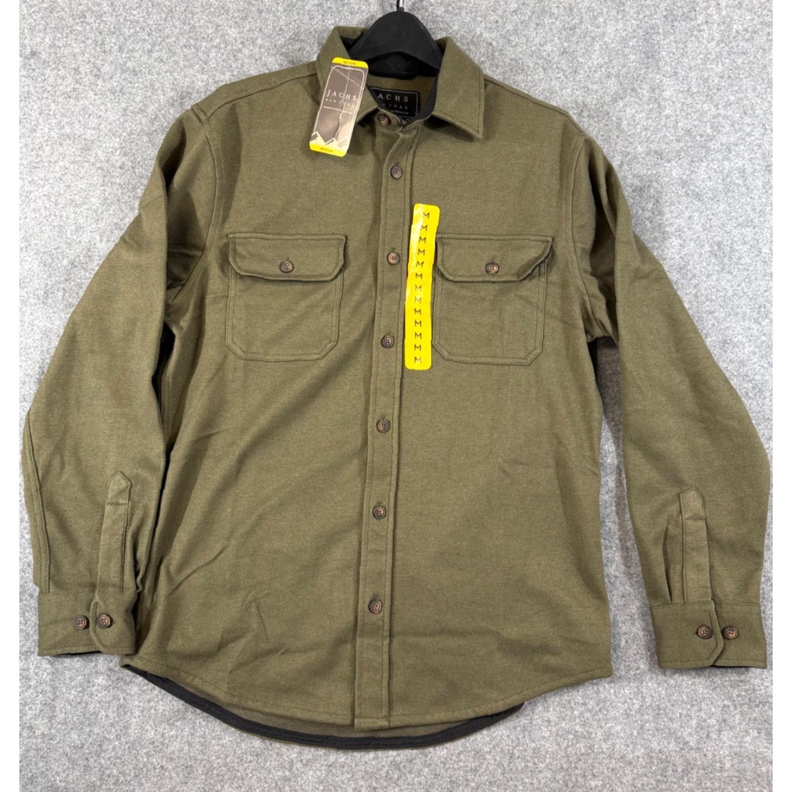 Olive Jachs New York Overshirt Jacket Mens M Olive Green Stretch Button Up Outdoor NWT Size US M / EU 48-50 / 2 - 2 Thumbnail