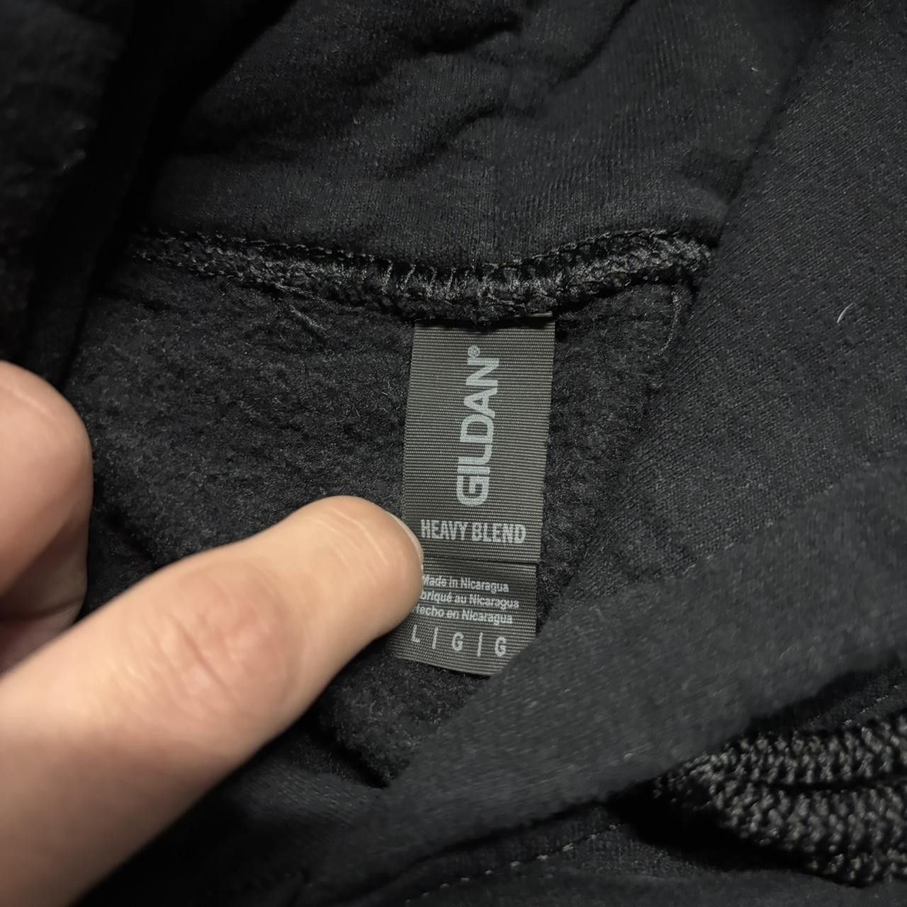 Russell Athletic × Vintage Crazy Vintage Y2K/2000s Black Blank Russell Style Essential Hoodie! Size US L / EU 52-54 / 3 - 7 Thumbnail