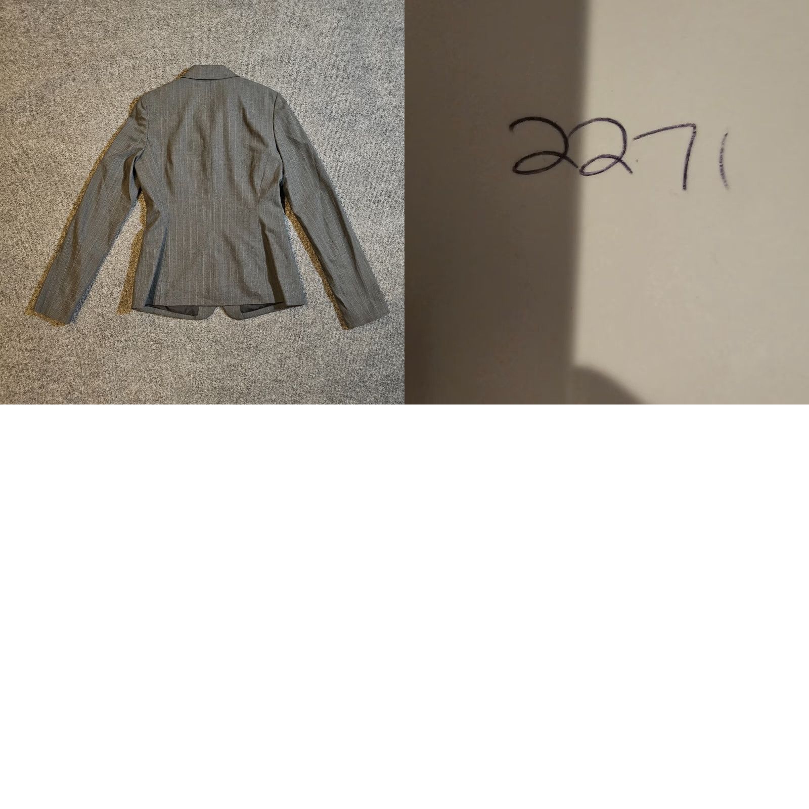 Elie Tahari VINTAGE Elie Tahari Blazer Jacket Womens 6 Gray Wool Full Zip Pinstripe Career Size M / US 6-8 / IT 42-44 - 8 Thumbnail