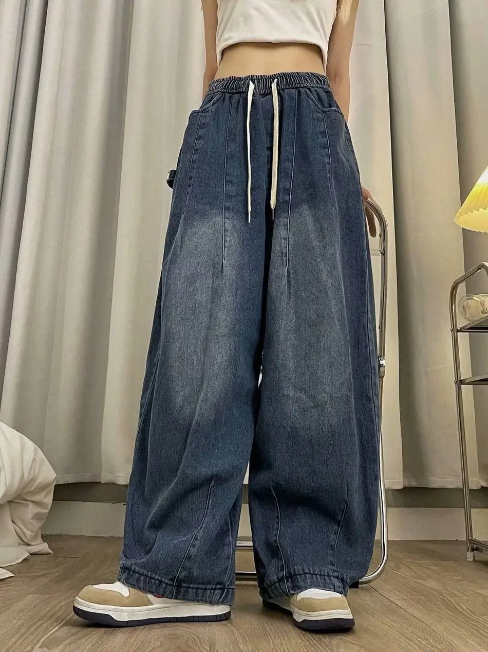 Japanese Brand × Jean Straight tube micro flared high street retro jeans Size US 30 / EU 46 - 1 Thumbnail