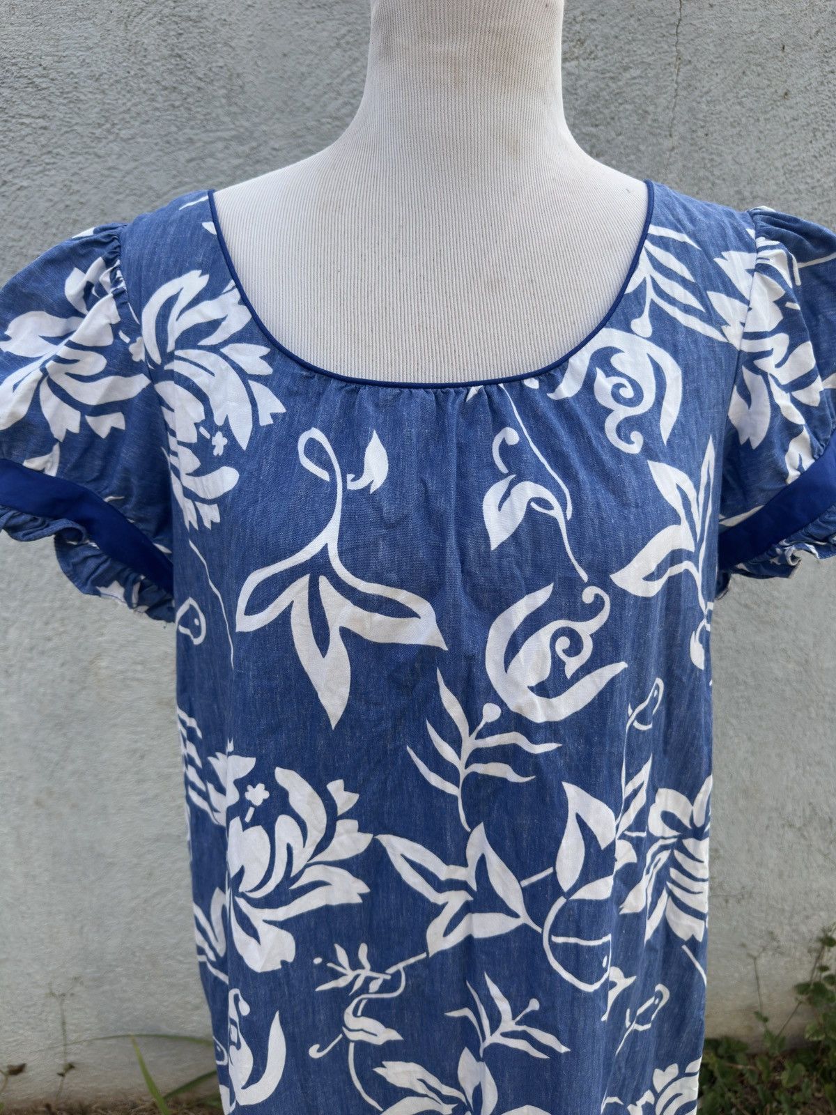 Reyn Spooner Alfred Shaheen Blue/White Hawaiian Women's M