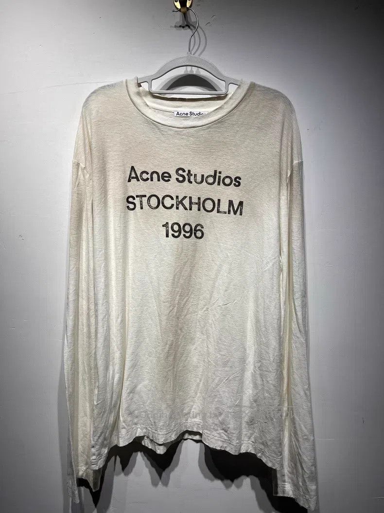 Acne Studios Acne Studios 1996 Letter Print Vintage Long Sleeve T-Shirt Size US L / EU 52-54 / 3 - 1 Thumbnail