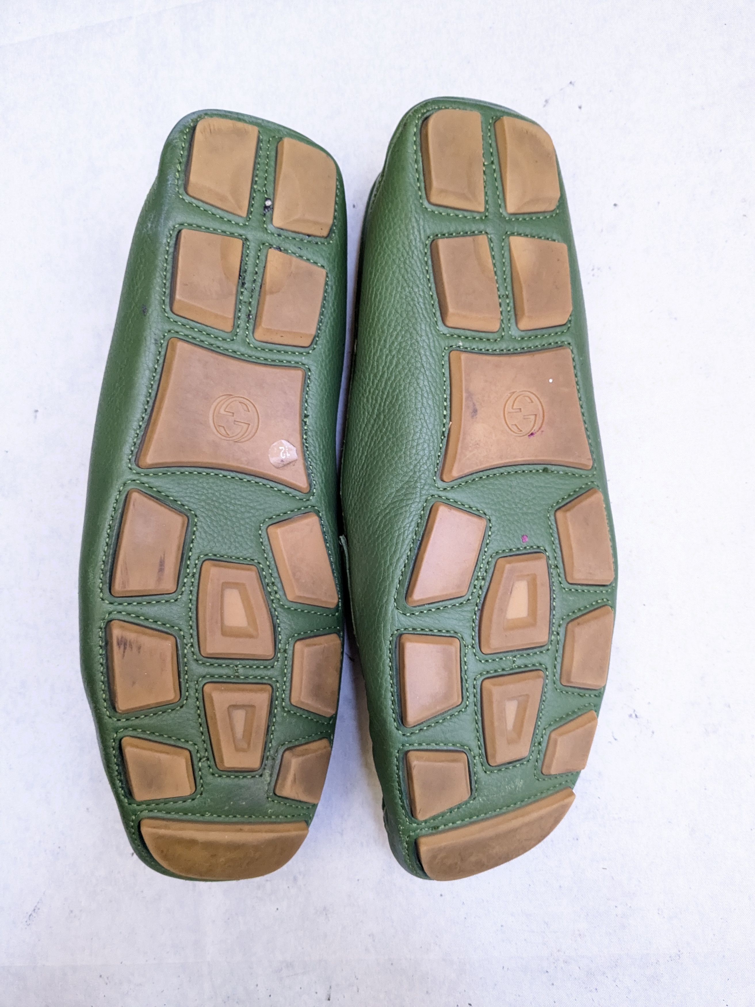 Gucci Gucci Horsebit driving loafers green 12.5 leather Size US 12.5 / EU 45-46 - 17 Thumbnail