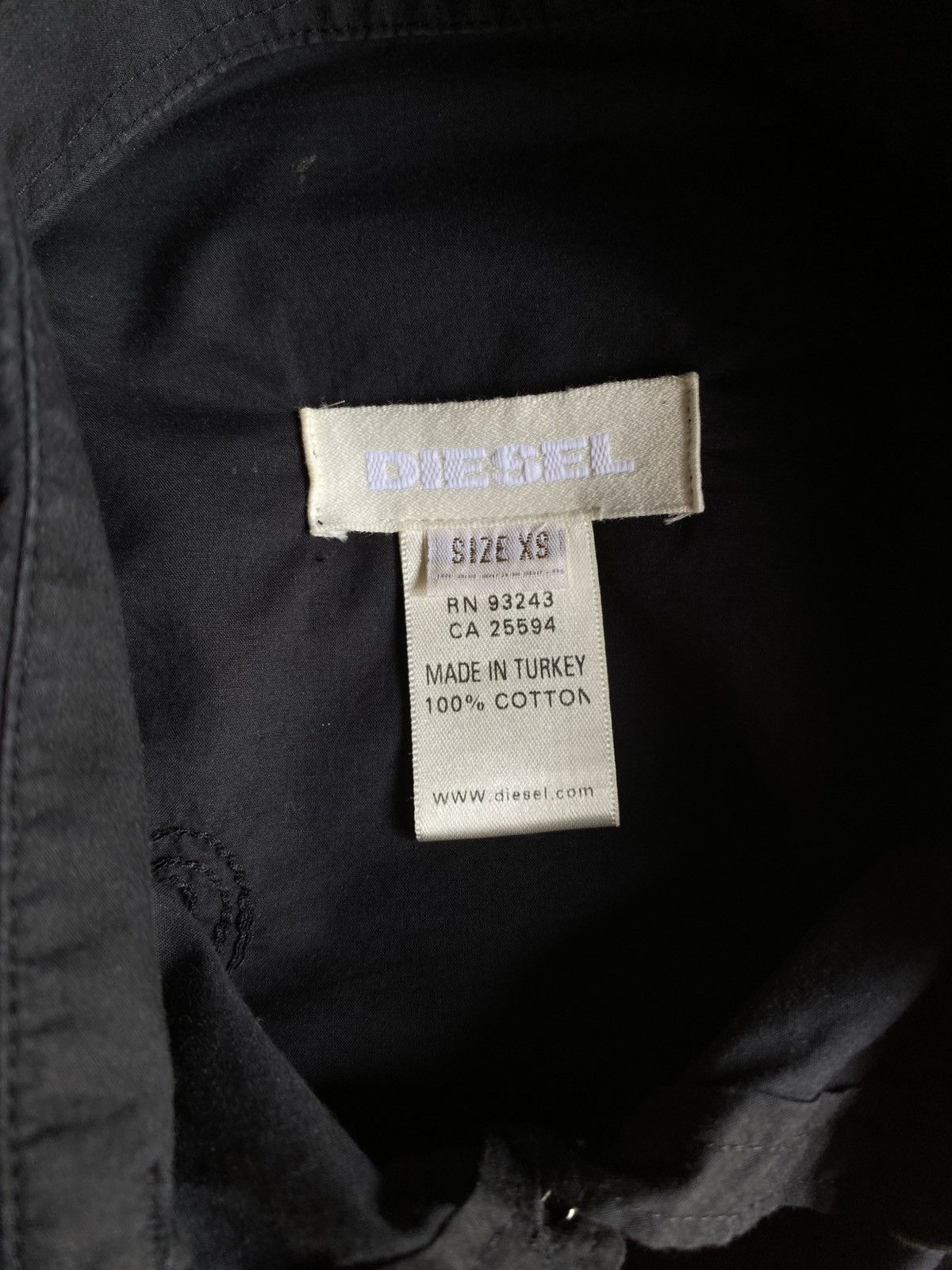 Diesel DIESEL Black Embroidered Button-Up Shirt Size XS / US 0-2 / IT 36-38 - 3 Thumbnail