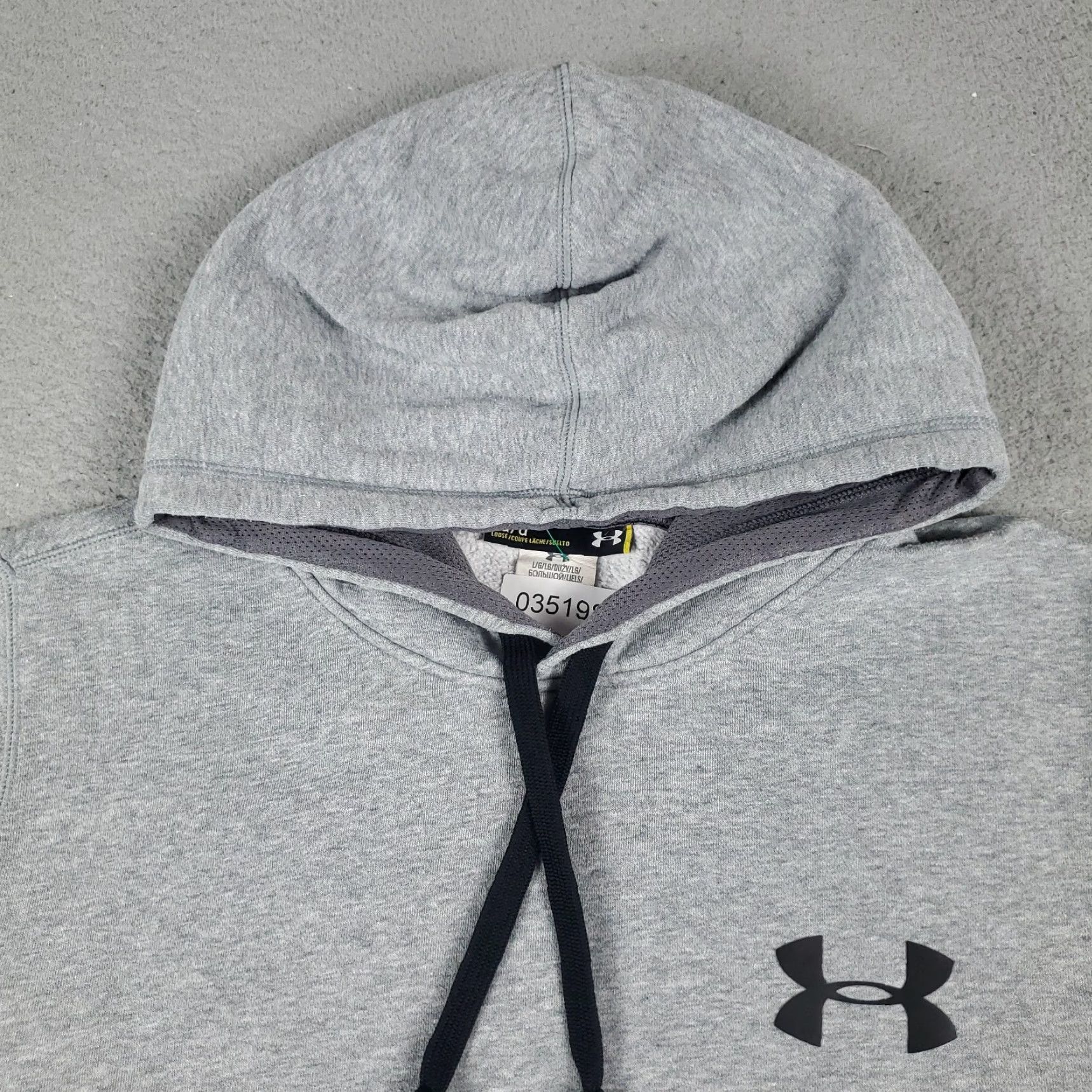 Under Armour Under Armour Hoodie Mens Large Gray Casual Pullover Sweatshirt Fleece Size US L / EU 52-54 / 3 - 3 Thumbnail