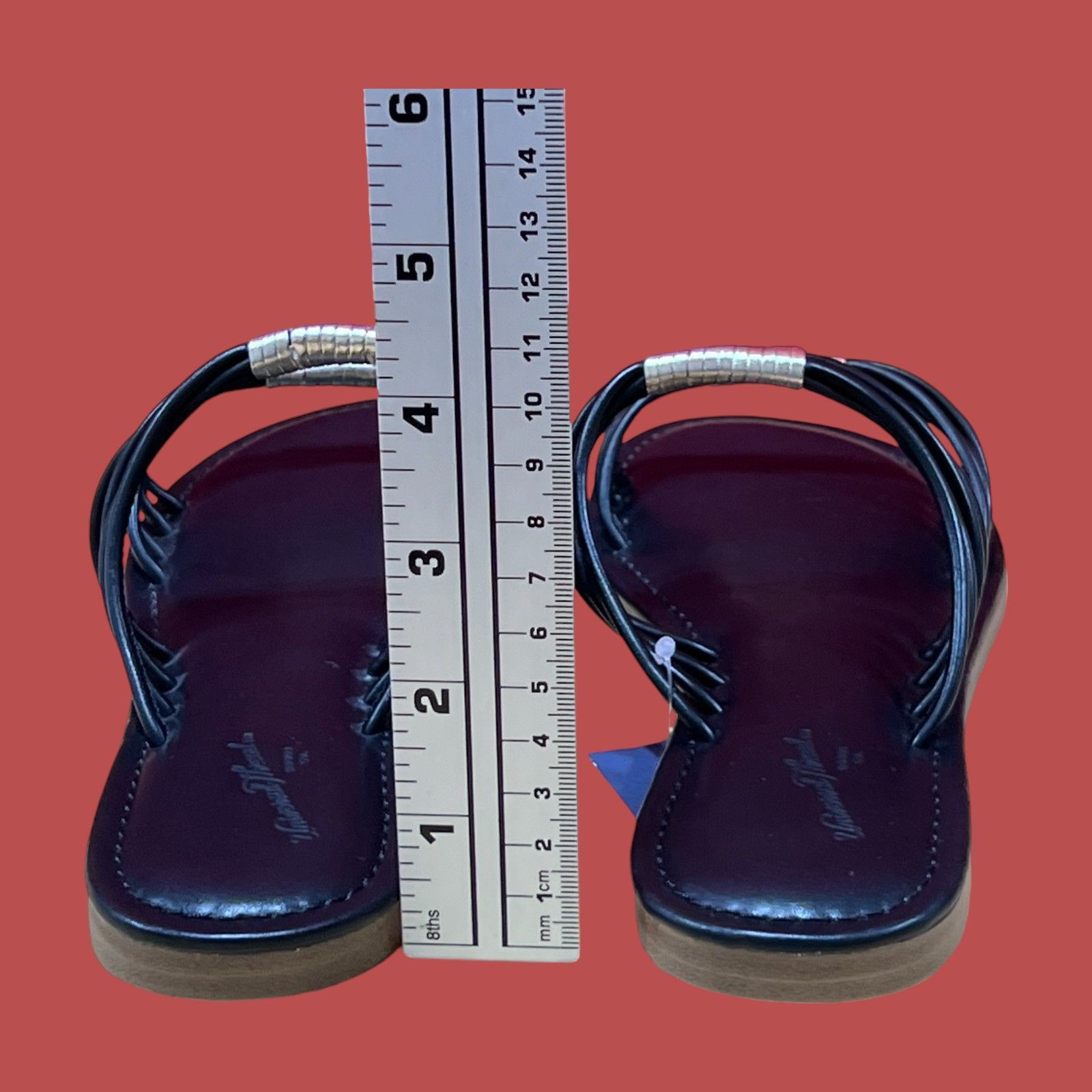 Other Universal Thread - Women's Aura Two Band Slide Sandals - Bla Size US 7 / IT 37 - 7 Thumbnail