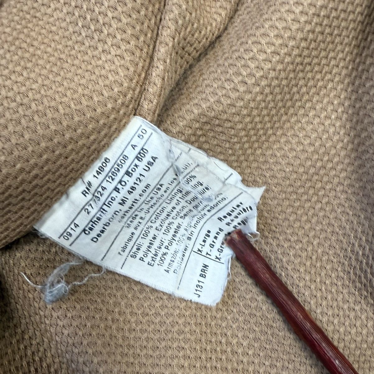 Carhartt FINAL DROP Carhartt Hooded Jacket - Tan Size US XL / EU 56 / 4 - 6 Thumbnail