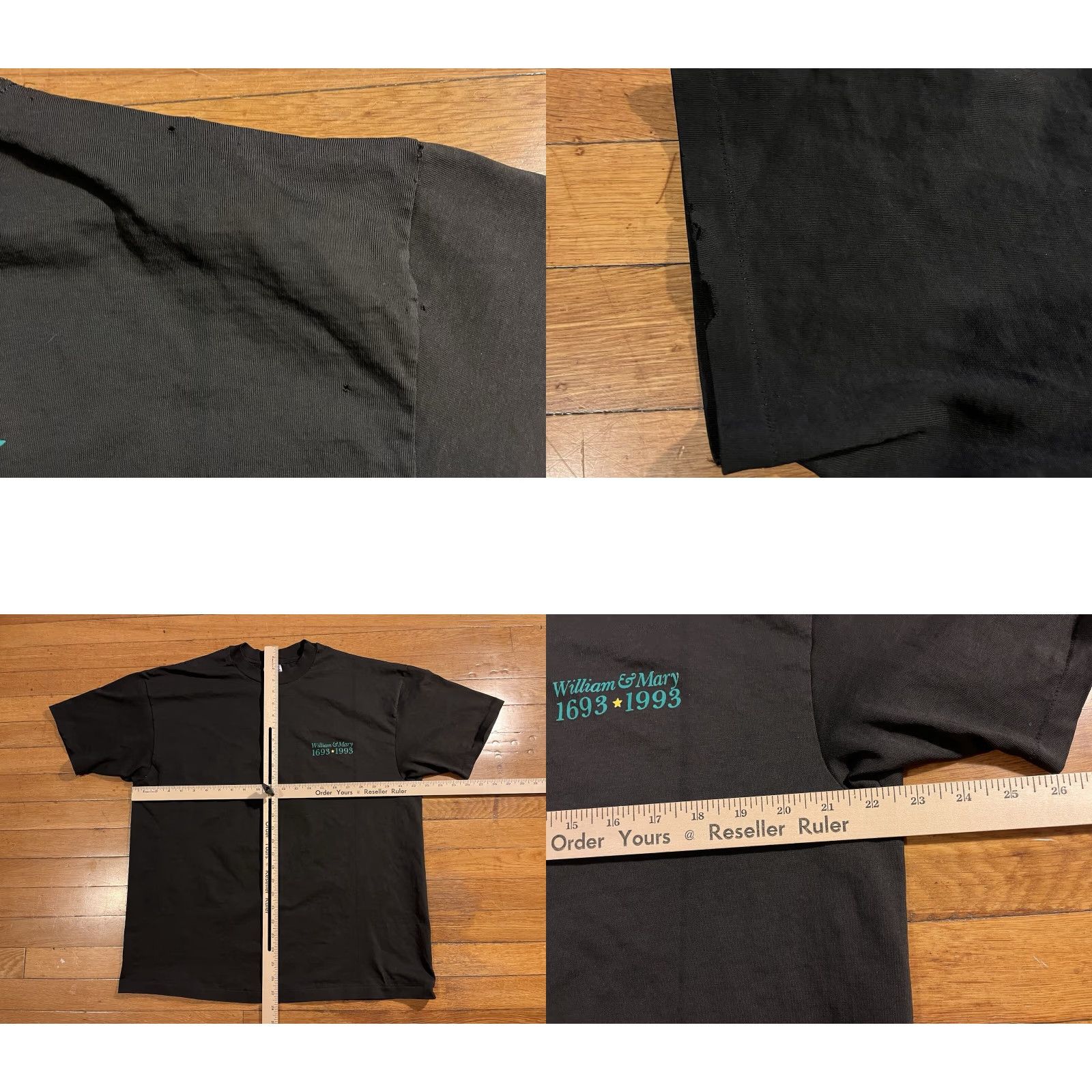 Hanes VINTAGE Hanes Beefy T-Shirt Black Mens XL 90s College William & Mary 300th Anniversary Homecoming 1993 Shirt Size US XL / EU 56 / 4 - 9 Thumbnail