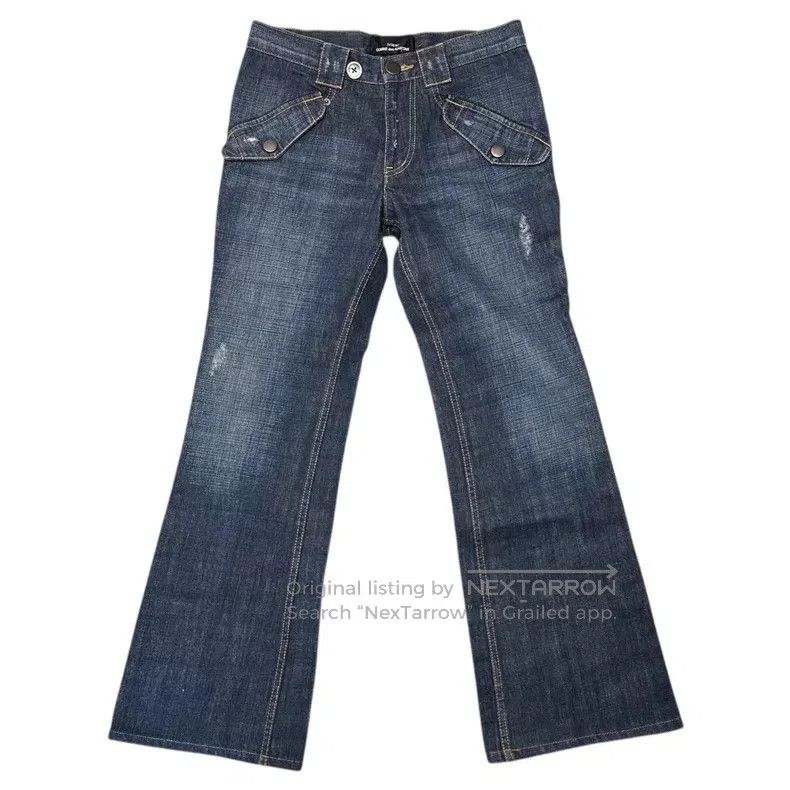 Comme des Garcons Comme des Garcons size S Distressed Flare Denim Long Pants Size 23" - 1 Thumbnail