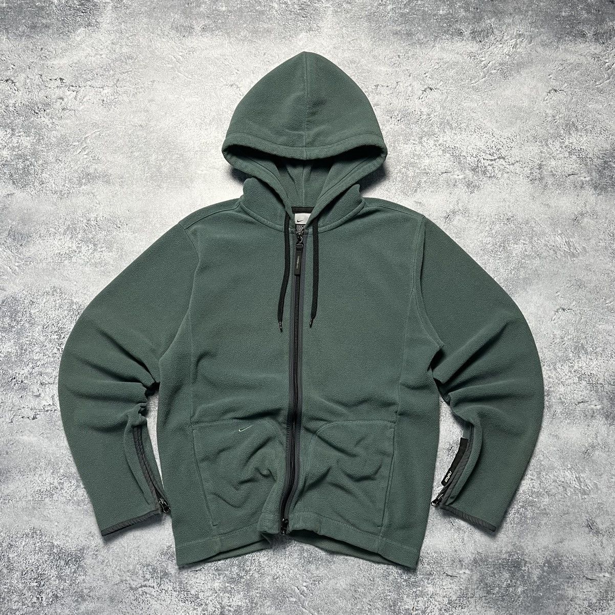 Nike Vintage Nike Fleece Zip Hoodie Y2K Drill ACG Size US S / EU 44-46 / 1 - 1 Thumbnail