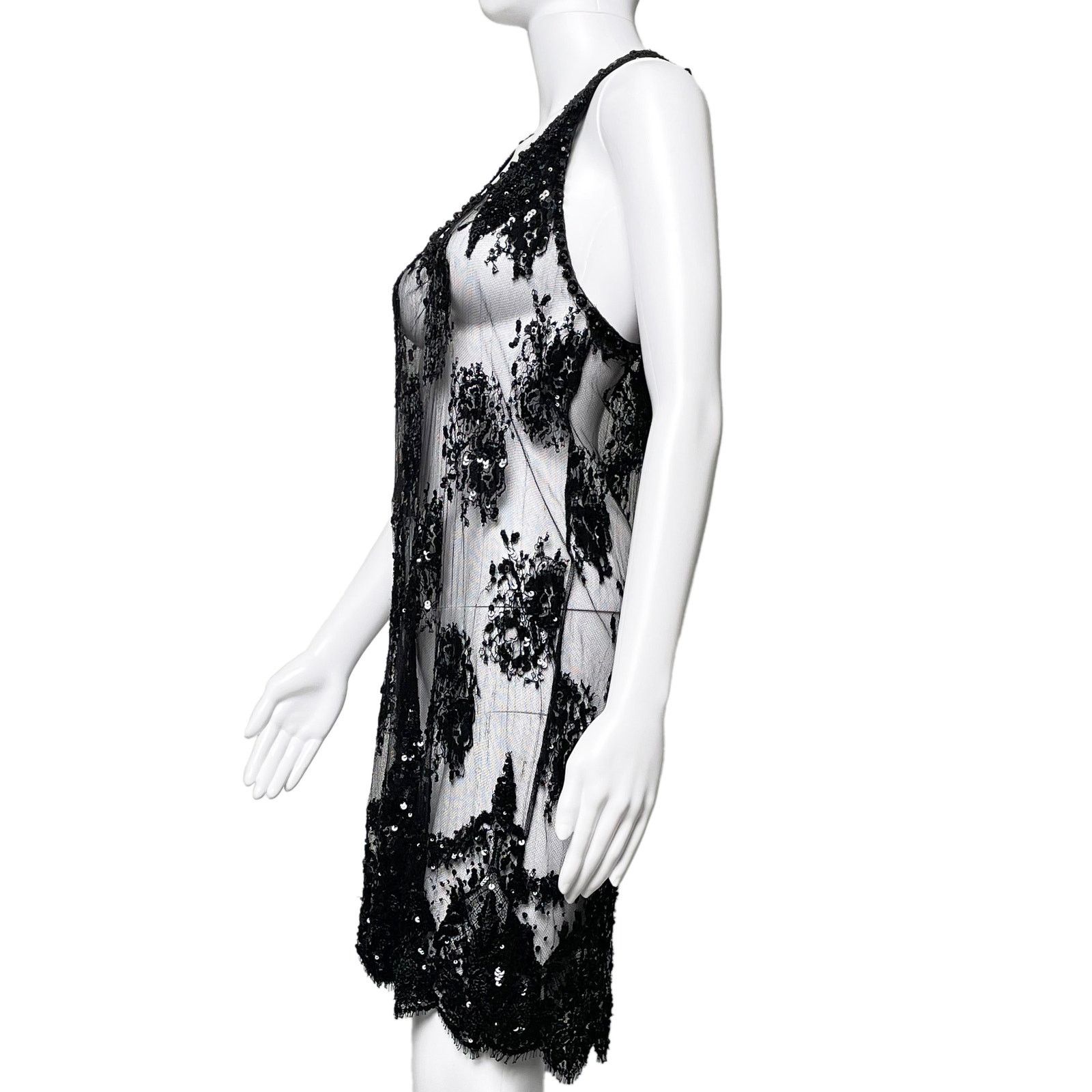 Collette Dinnigan Black Sequin Dress Size S / US 4 / IT 40 - 3 Thumbnail