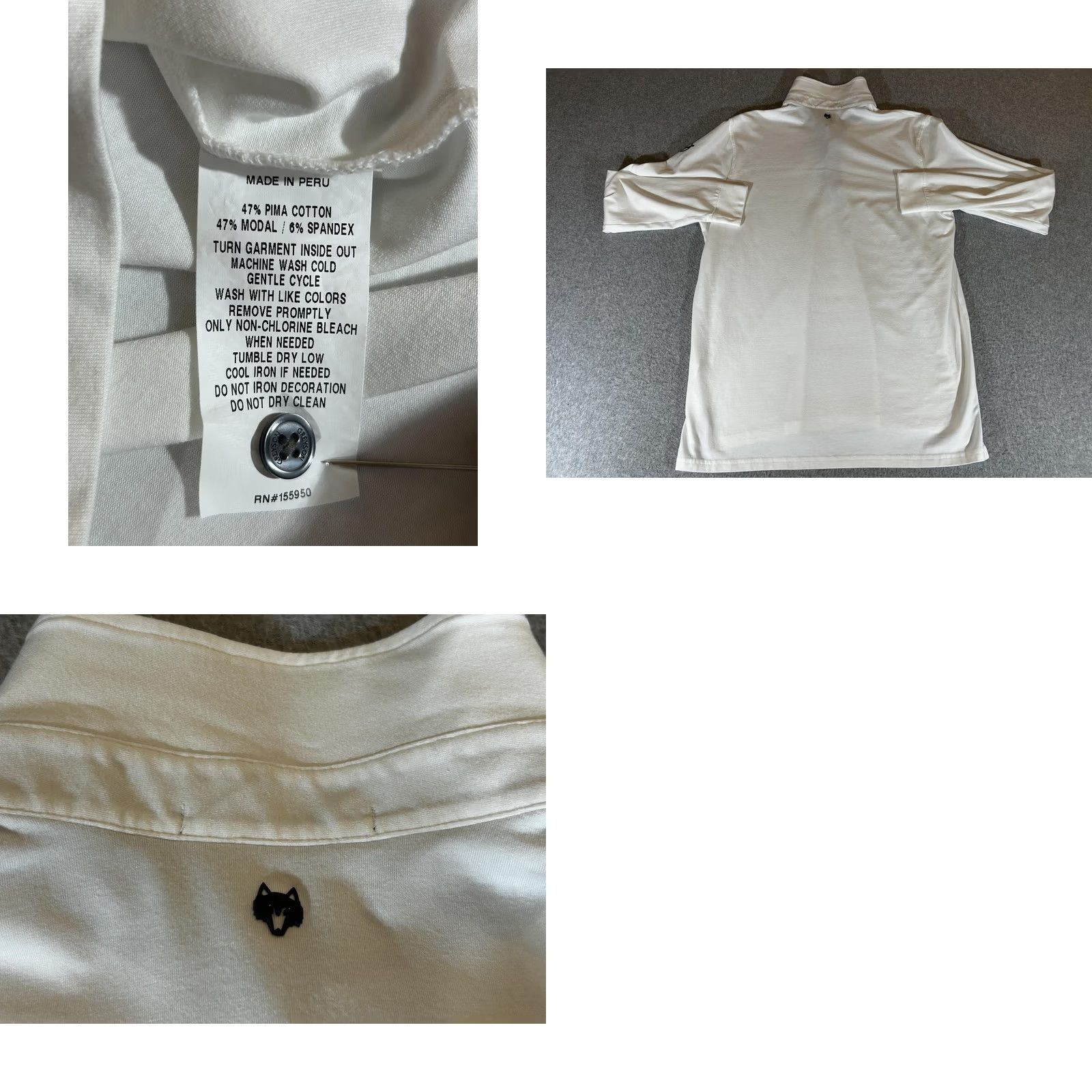 Vintage Greyson Polo Shirt Mens L White Long Sleeve Golf Performance Lightweight Regular Fit Size US L / EU 52-54 / 3 - 8 Thumbnail