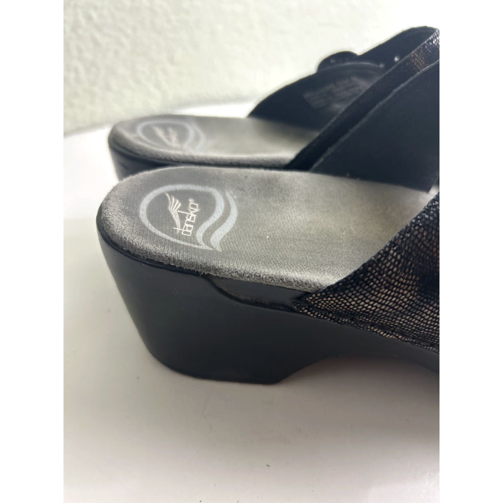 Dansko Dansko Sophie Slide Sandals Black/Brown Animal Print - Size 40 US 9.5 Womens Sandal Size US 10 / IT 40 - 4 Thumbnail