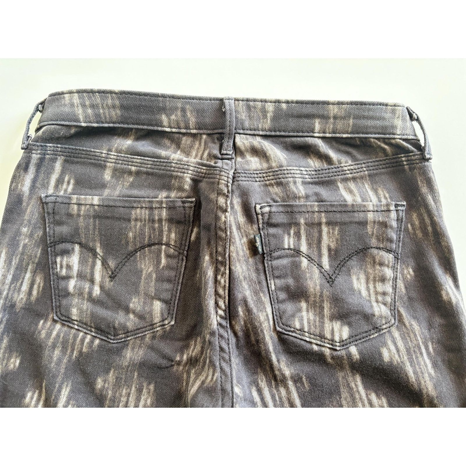 Levi's Levi's Reversible Jeans Ikat Print Solid Grey Archive Rare Size US 27 - 5 Thumbnail
