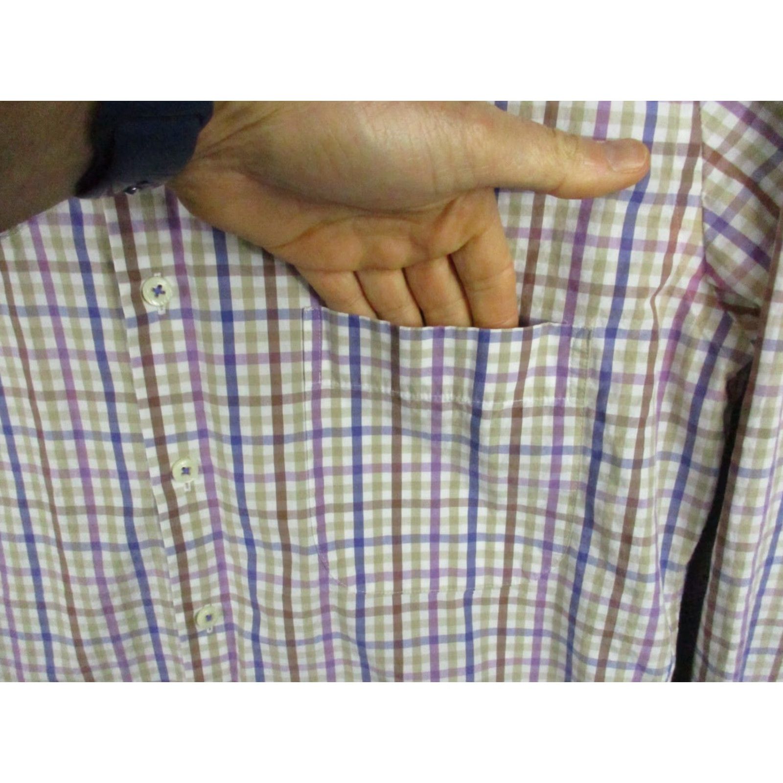 Peter Millar Peter Millar Shirt Small Men Weekender Wash Long Sleeve Plaid Check Cotton Size US S / EU 44-46 / 1 - 2 Thumbnail