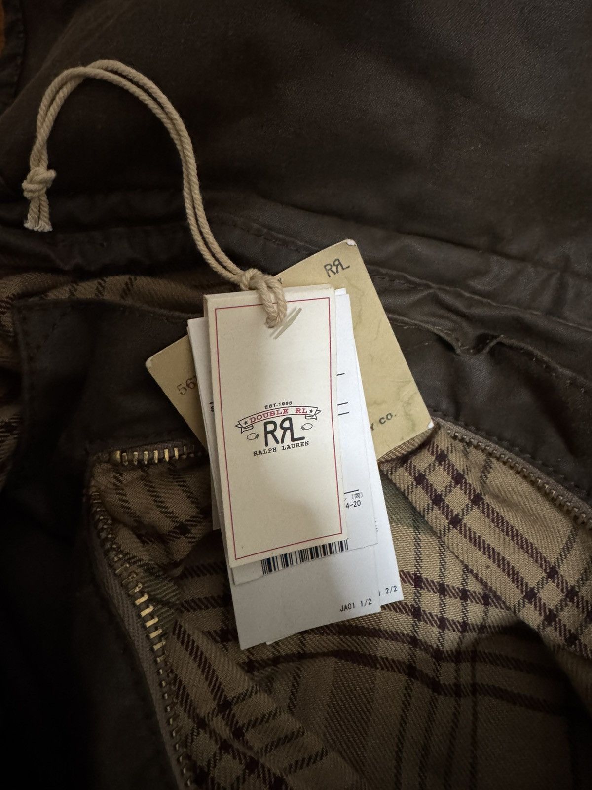 RRL Ralph Lauren DOUBLE RL (RRL) Leather Trim Oiled Cloth Backpack FW22 Size ONE SIZE - 7 Thumbnail
