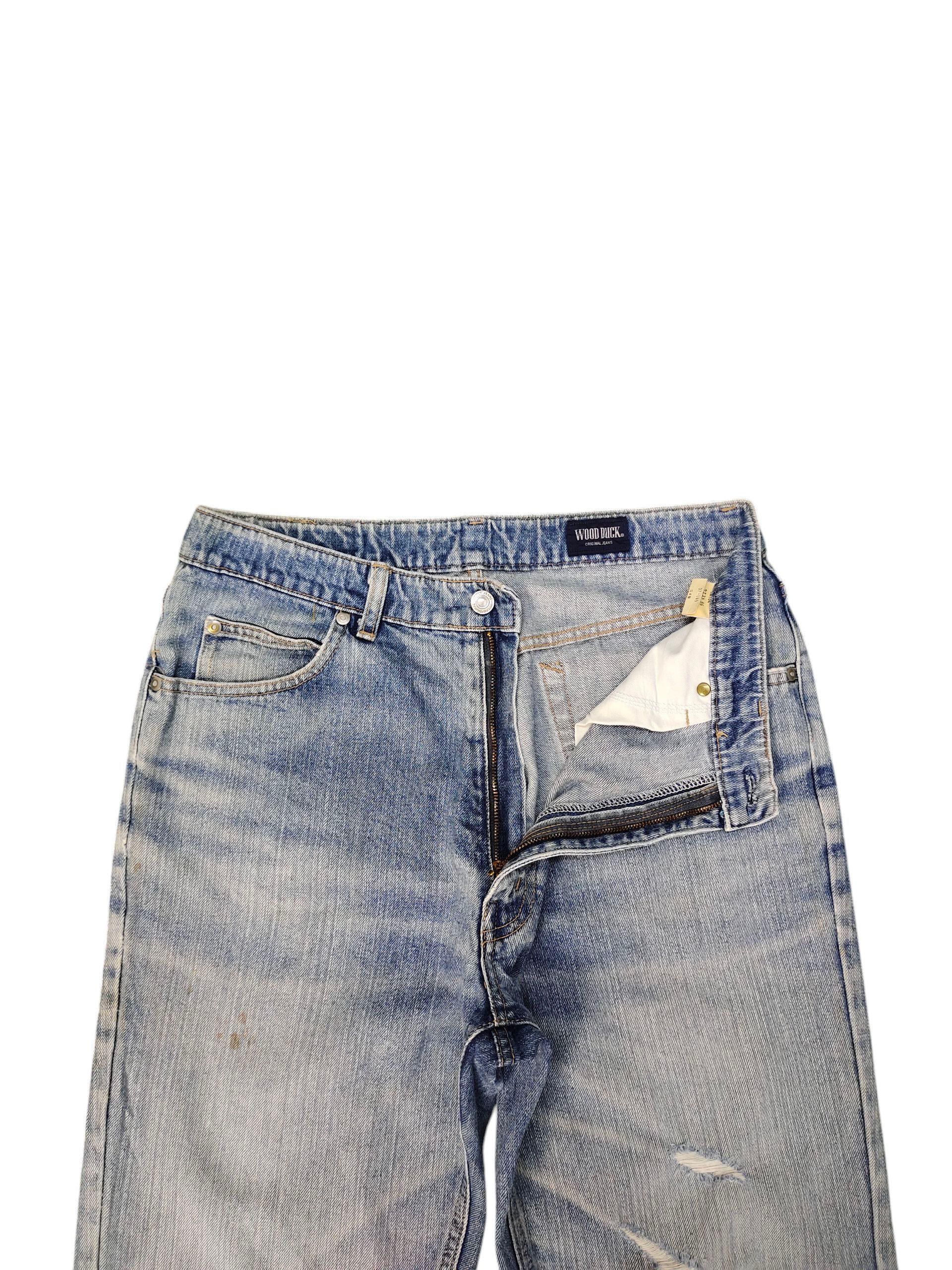 Comme des Garcons × Undercover Vintage Woodduck Japan Clawmark Distress Faded Denim Jeans Size US 32 / EU 48 - 8 Thumbnail