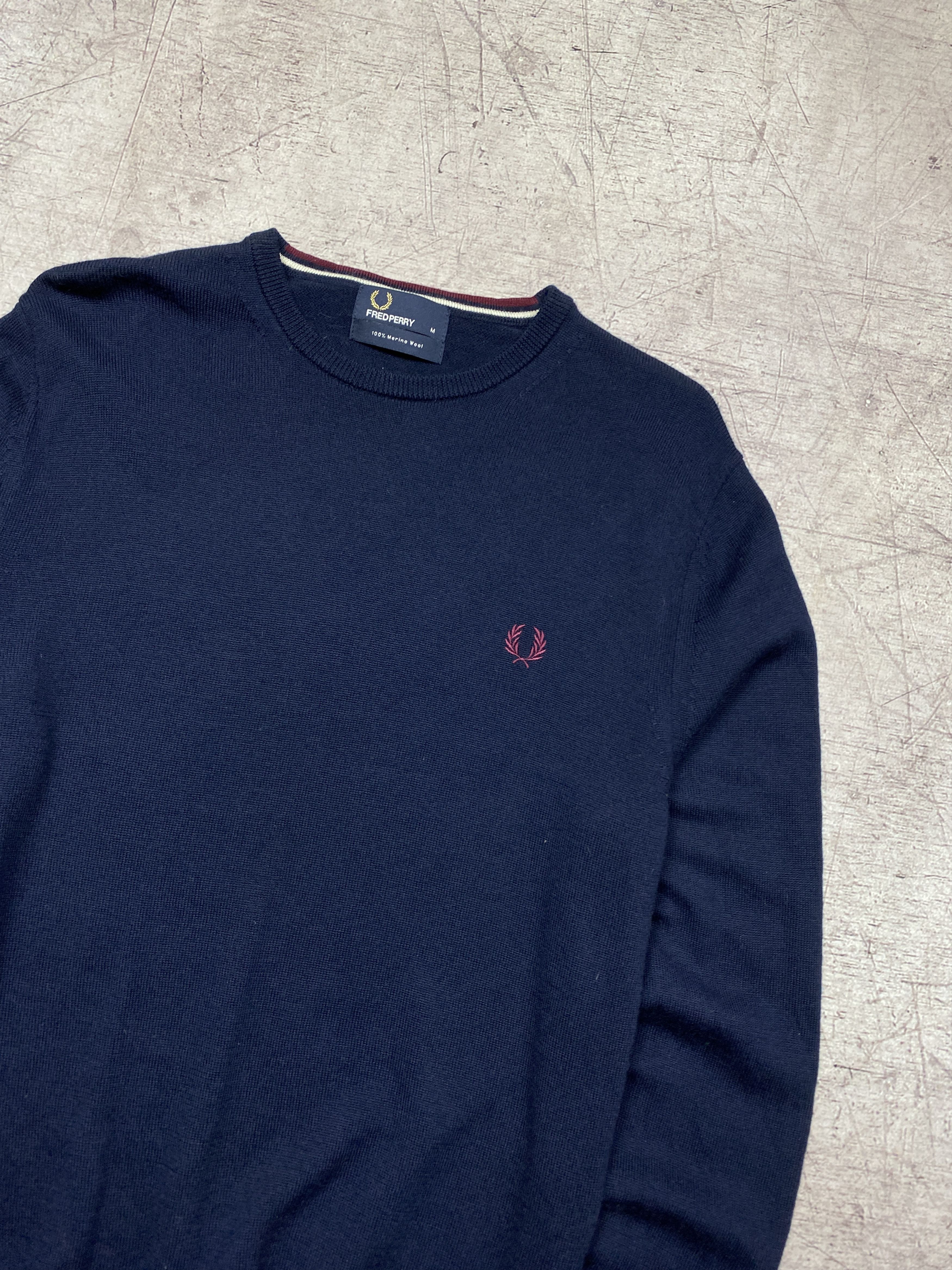 Fred Perry Fred Perry Mens Merino Wool Knit Crew Neck Sweater Size US M / EU 48-50 / 2 - 2 Thumbnail