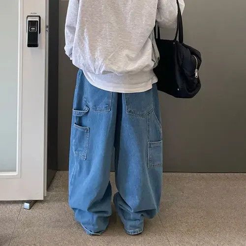 VIBE Blue Baggy Denim Jeans Size US 32 / EU 48 - 3 Thumbnail