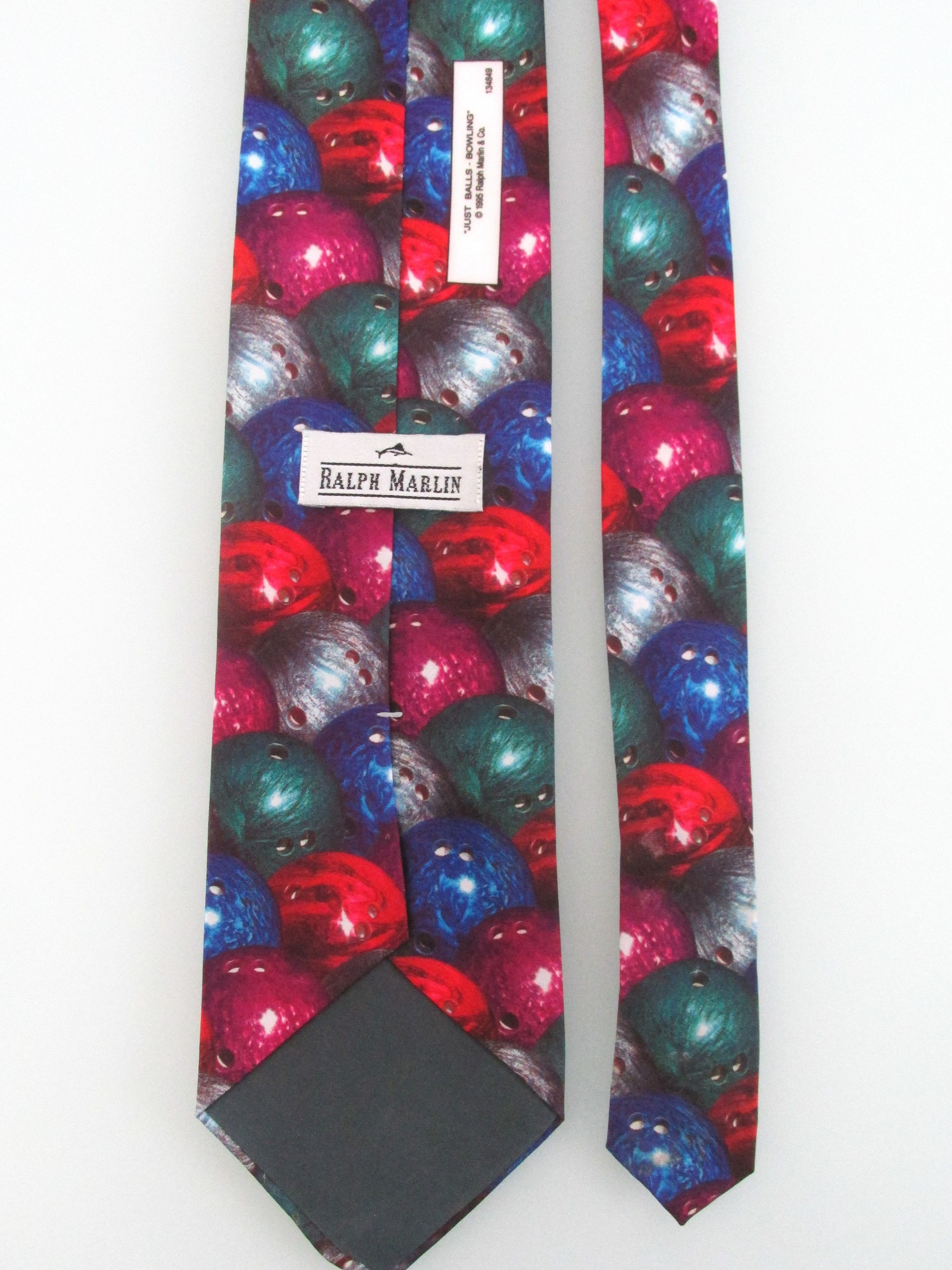 Other Vintage Ralph Marlin Men's Bowling Tie Size ONE SIZE - 4 Thumbnail