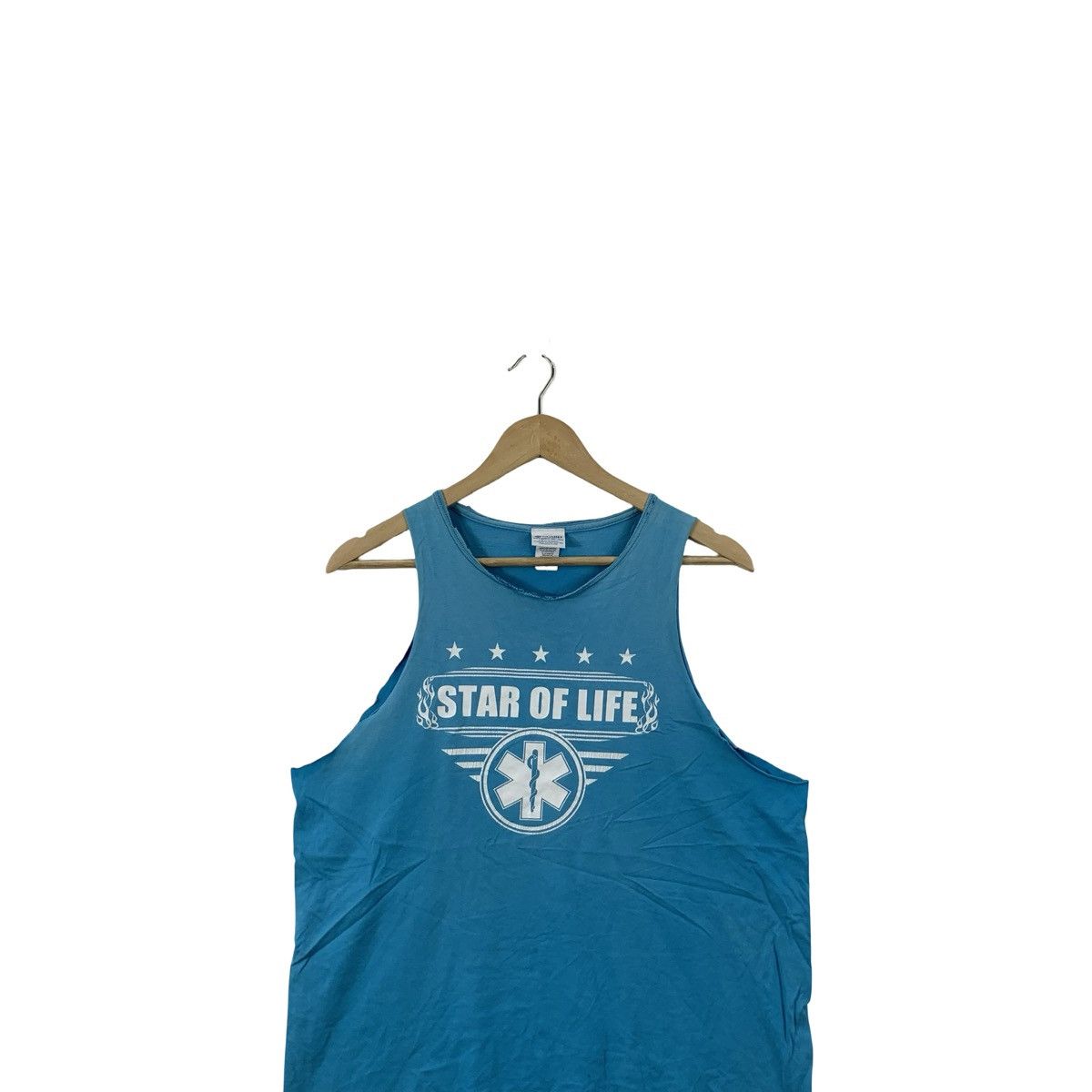Vintage Vintage Star of Life EMS Graphic Tank Top Sleeveless Size US L / EU 52-54 / 3 - 2 Thumbnail